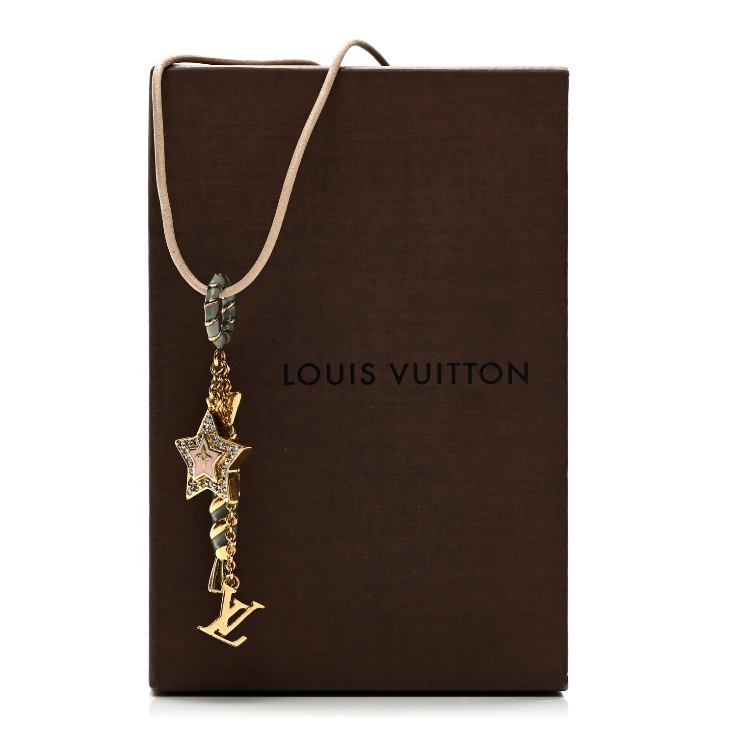 Crystal Enamel Candy Star Charm Necklace Gold Multicolor