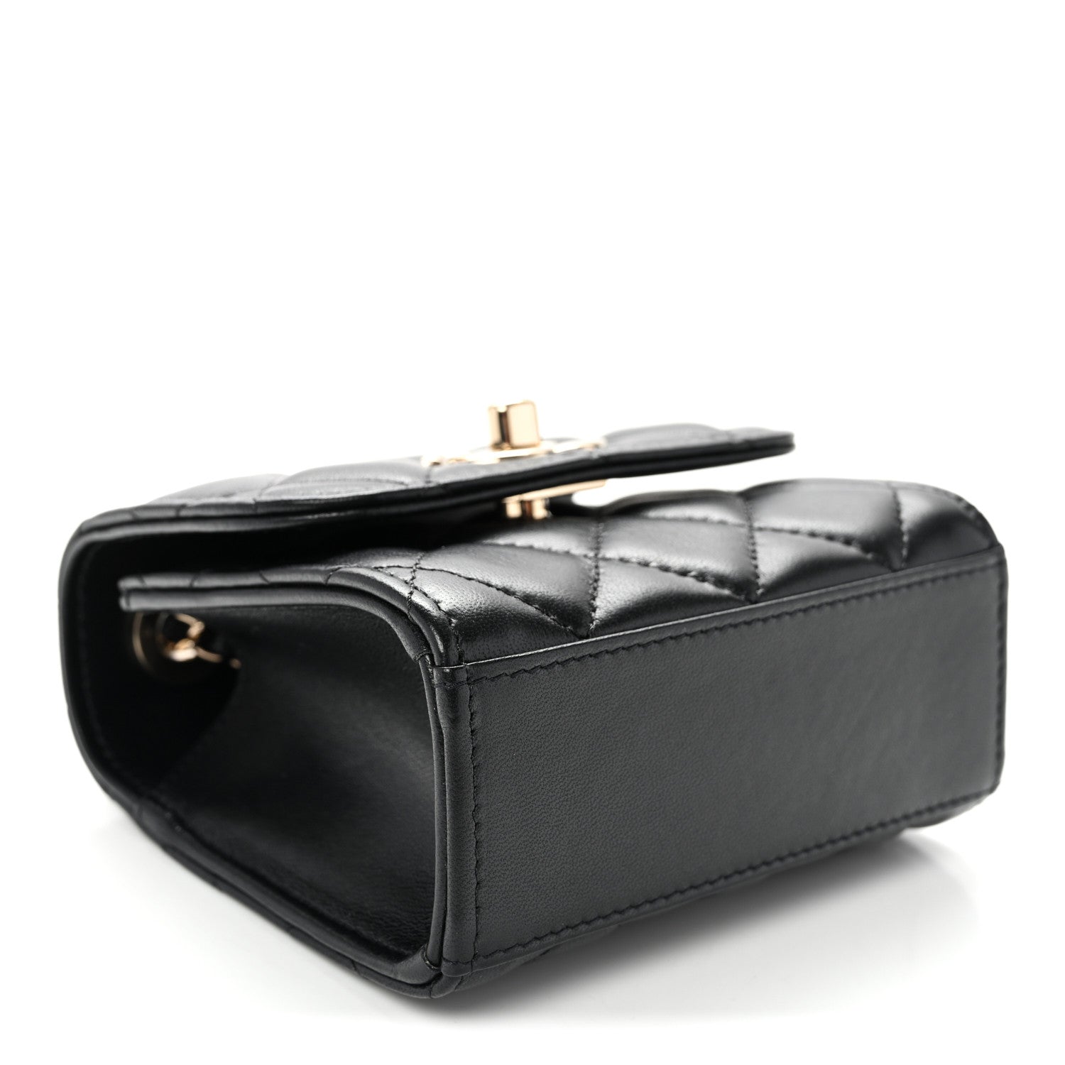 Lambskin Quilted Mini Trendy CC Clutch With Chain Red