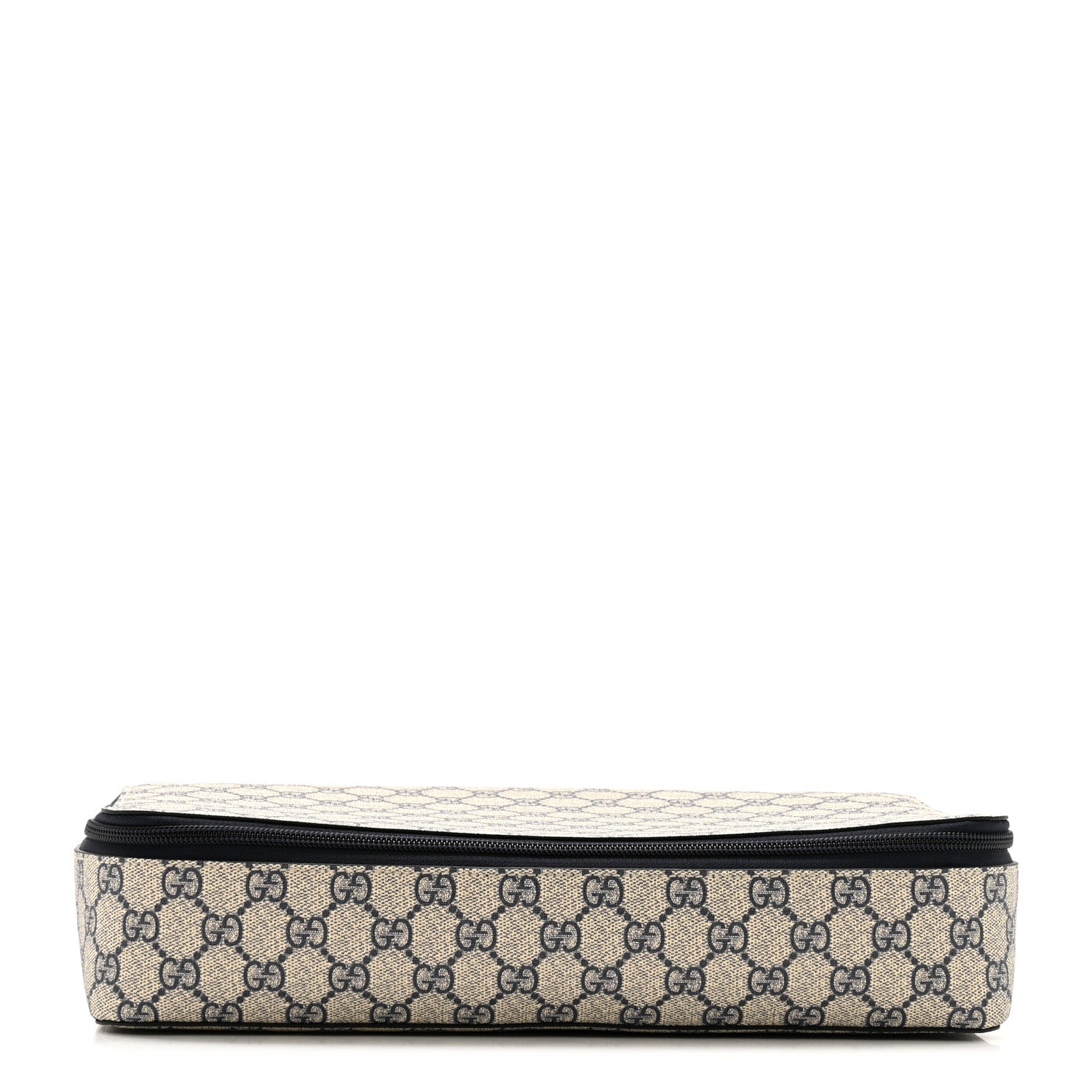 GG Supreme Monogram Medium Packing Cube Beige Blue