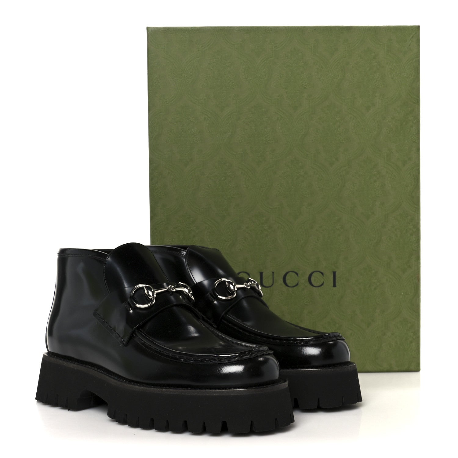 Cordovan Lux Womens Horsebit Platform Ankle Boots 38 Black