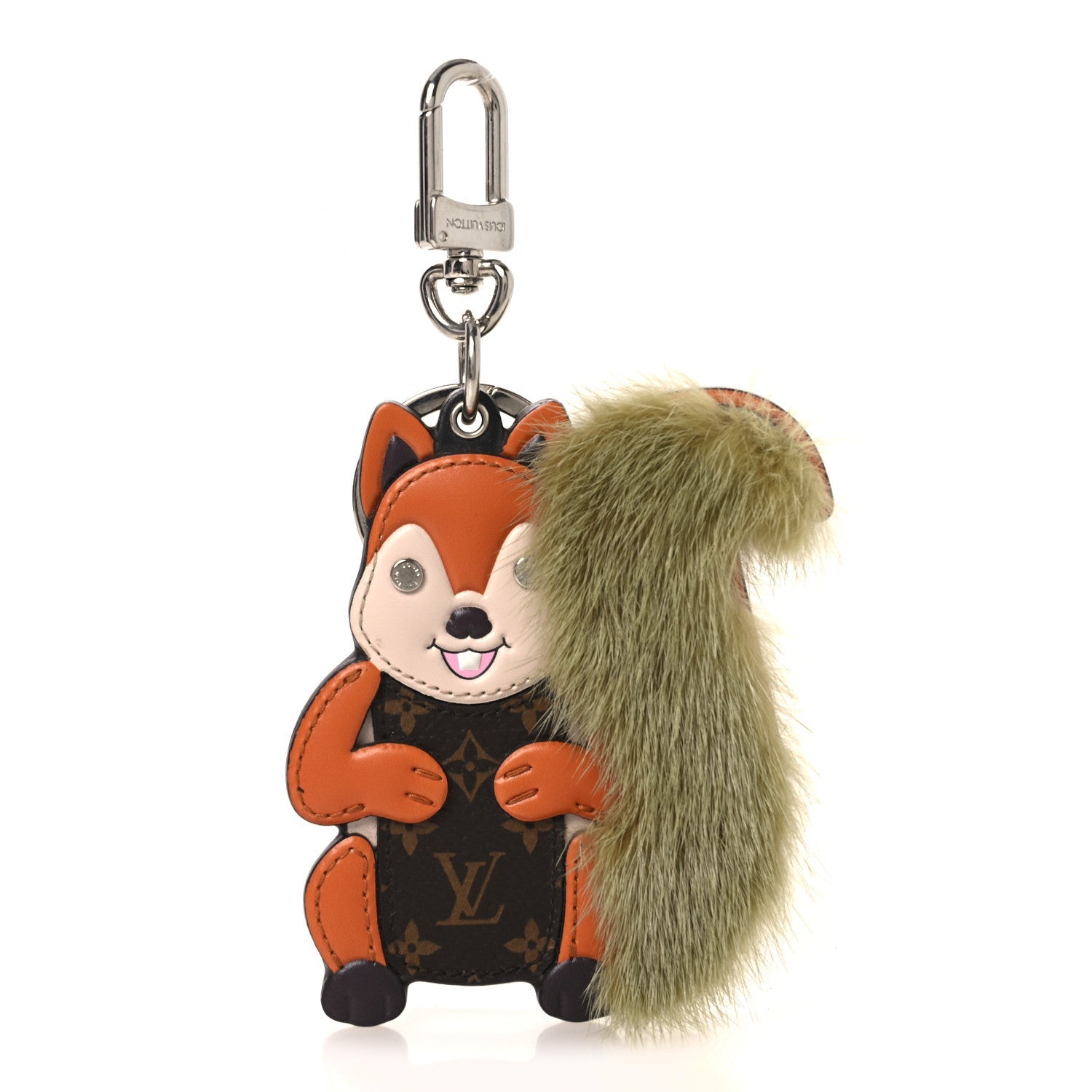 Mink Fur Squirrel Bag Charm Key Holder