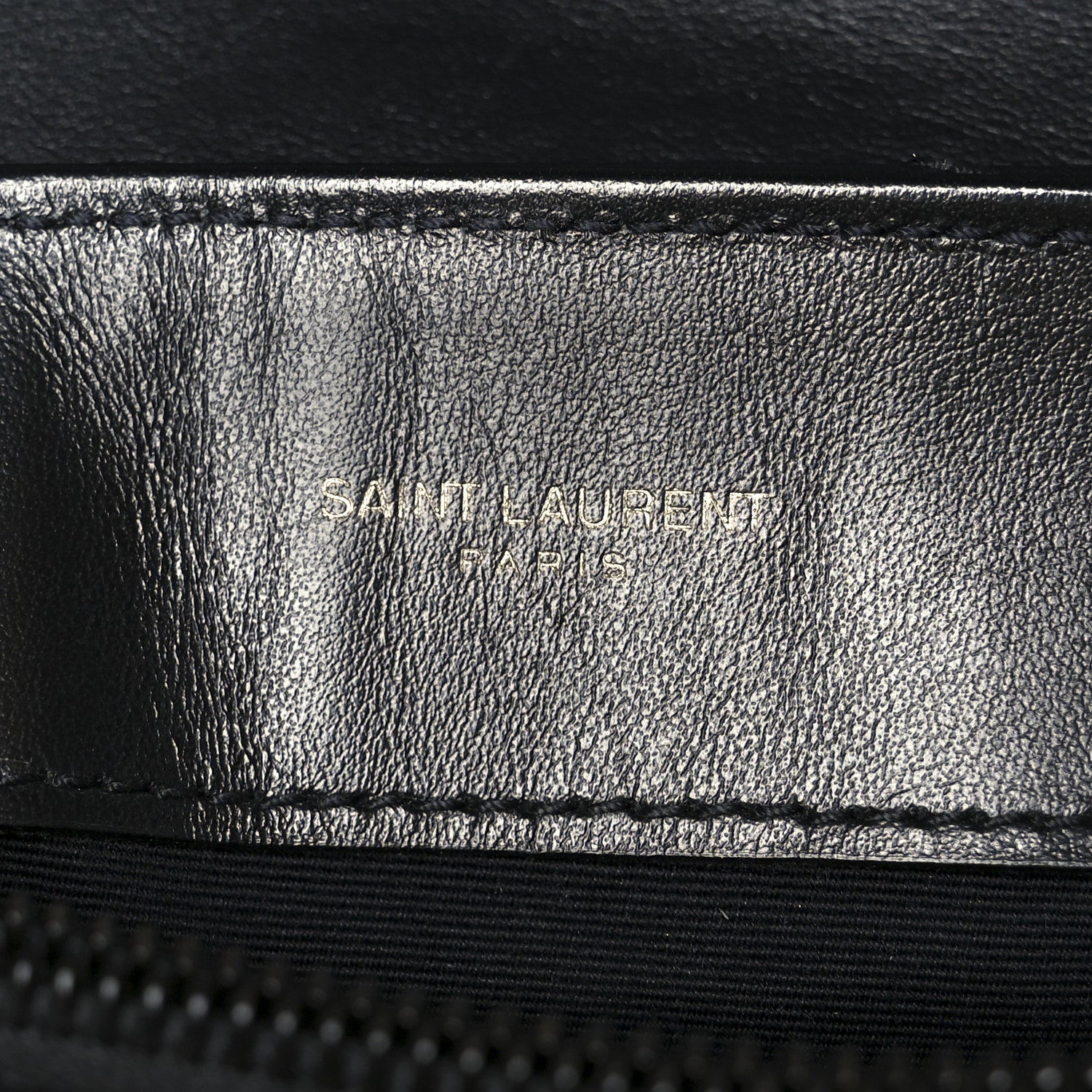 Calfskin Y Quilted Monogram Monochrome Small Loulou Chain Satchel Black