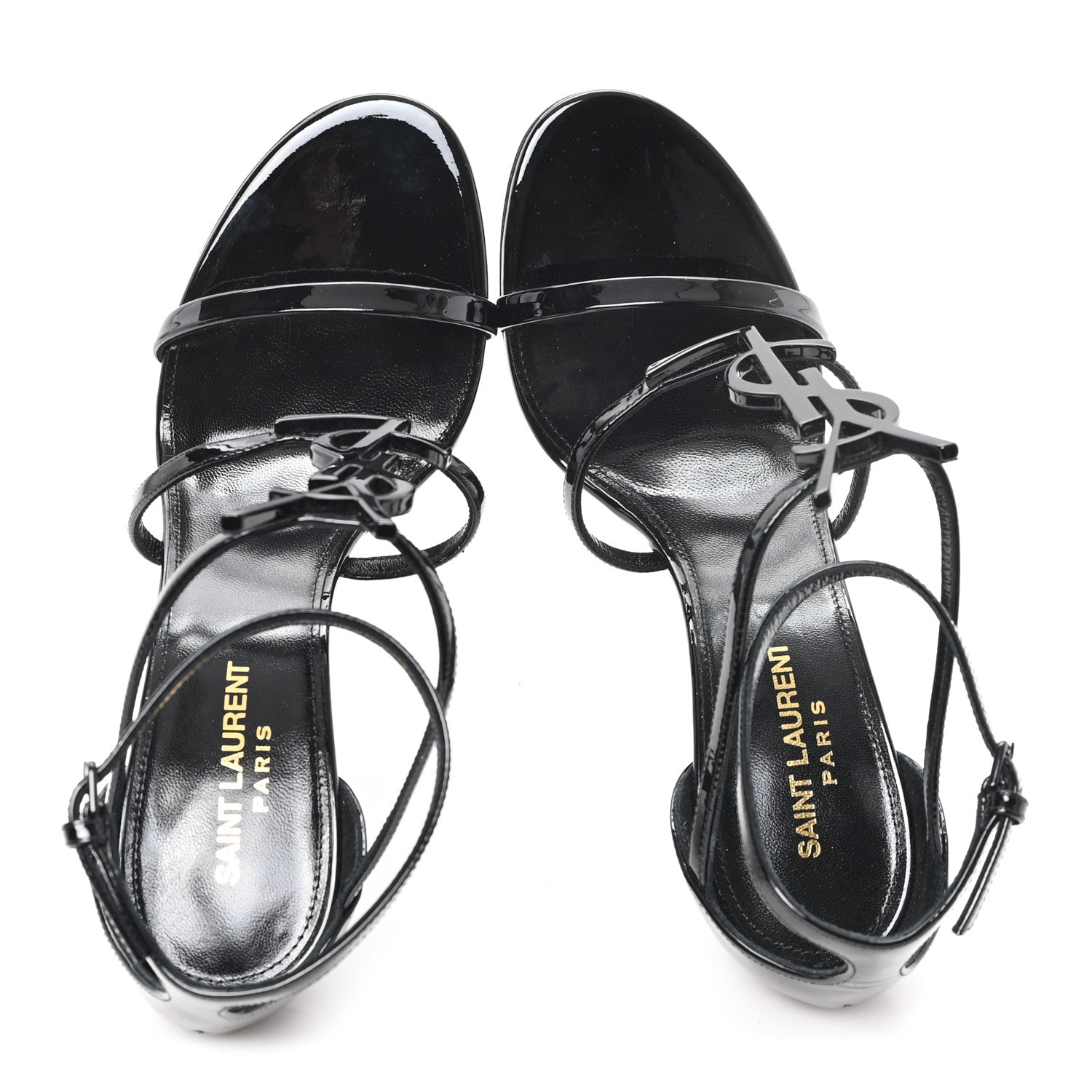 Patent Cassandra 100 Ankle Strap Sandals 38.5 Black