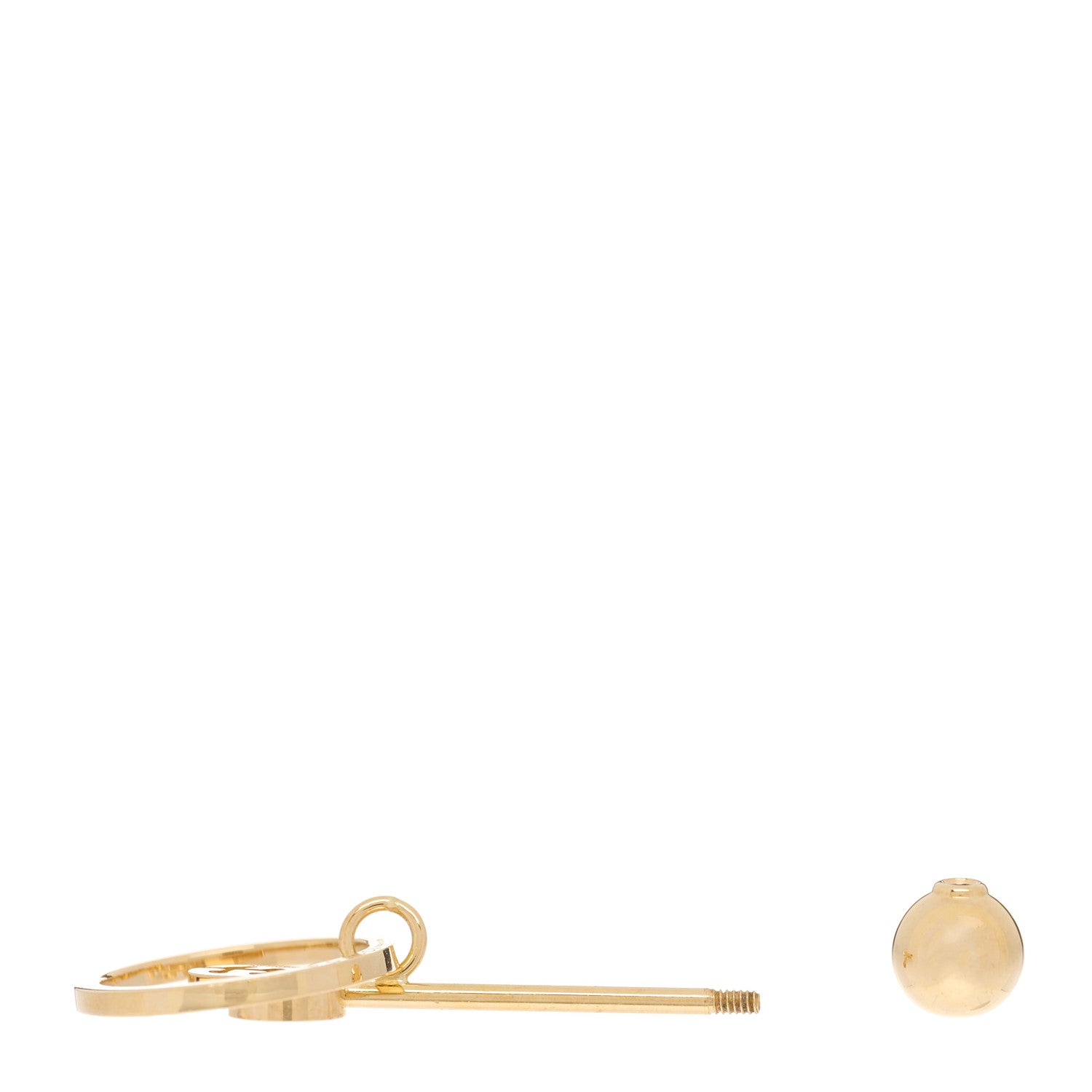 18K Yellow Gold Running G Single Earring