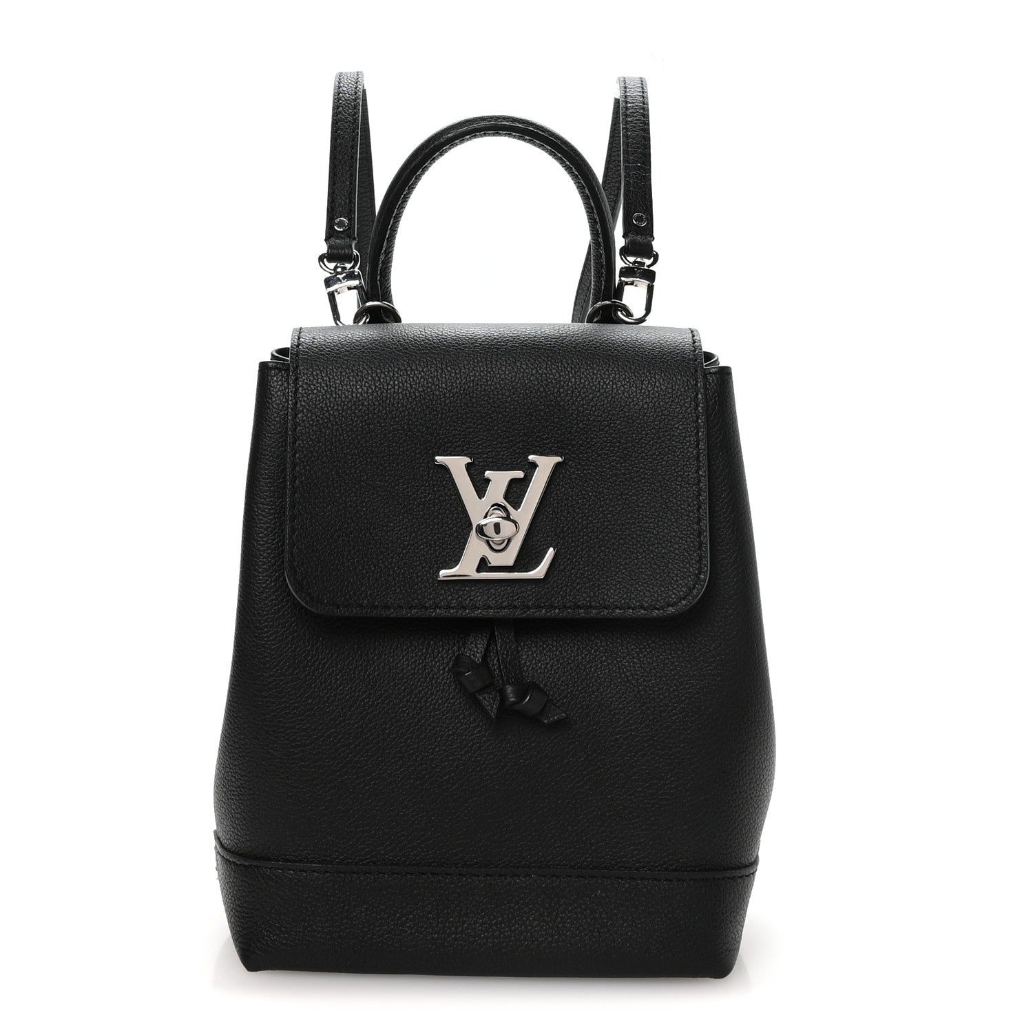 Calfskin Lockme Mini Backpack Black