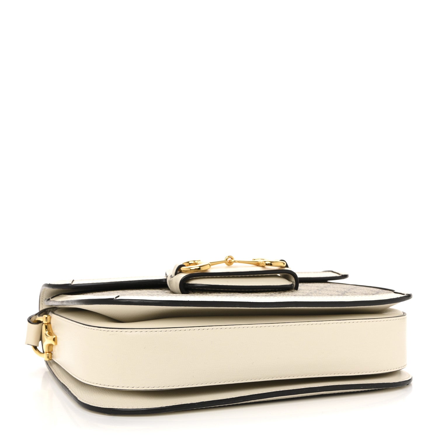 GG Supreme Monogram Horsebit 1955 Shoulder Bag Beige Mystic White