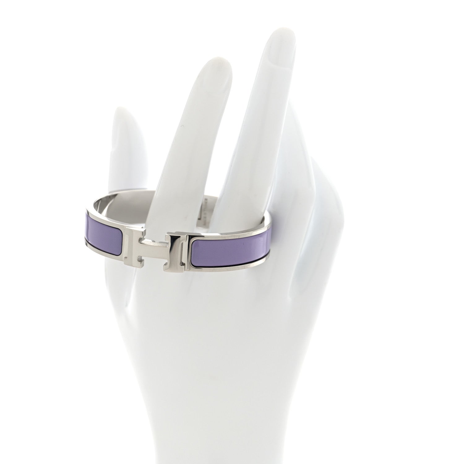 Enamel Narrow Clic Clac H Bracelet PM Parme