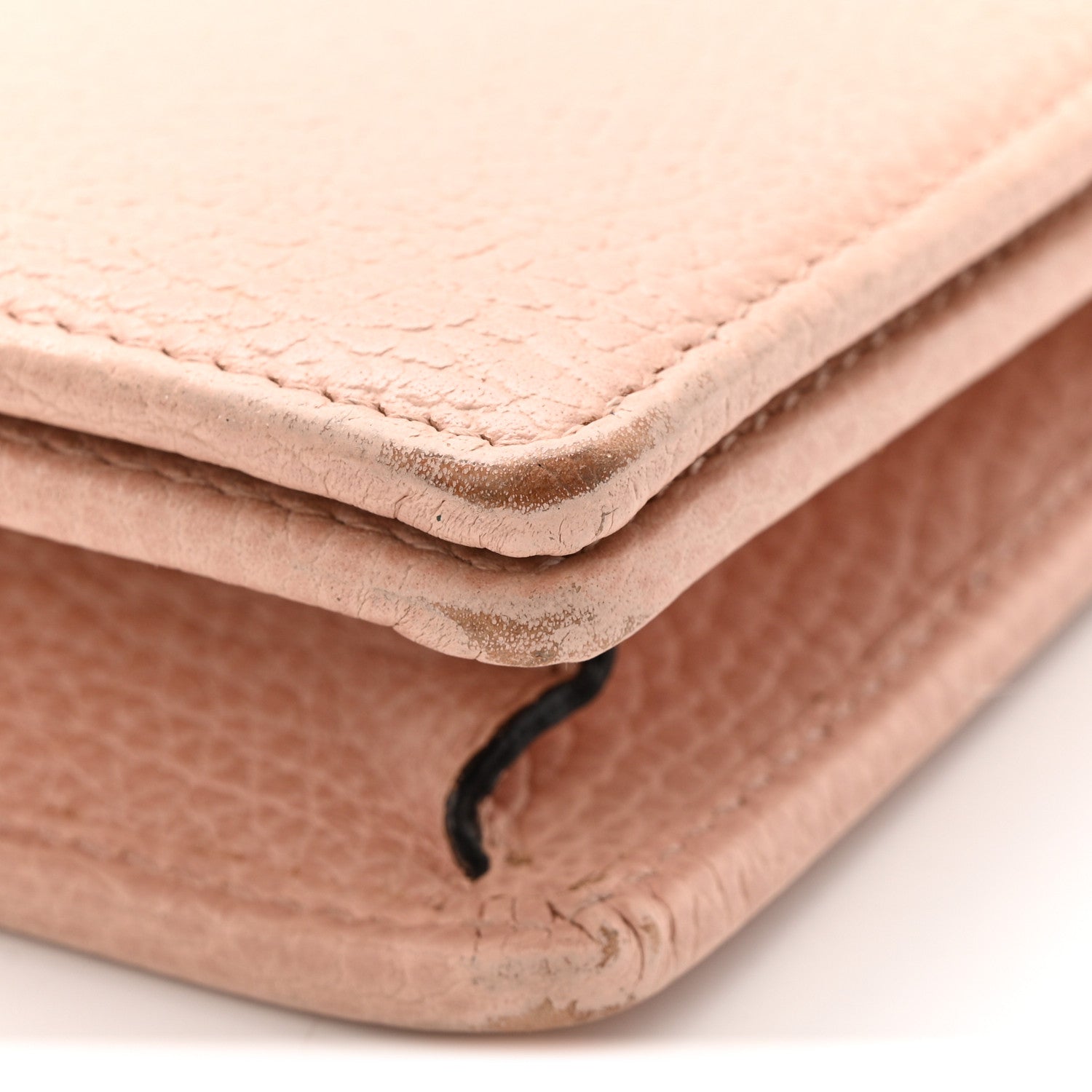 Dollar Calfskin Mini GG Marmont Chain Wallet Perfect Pink