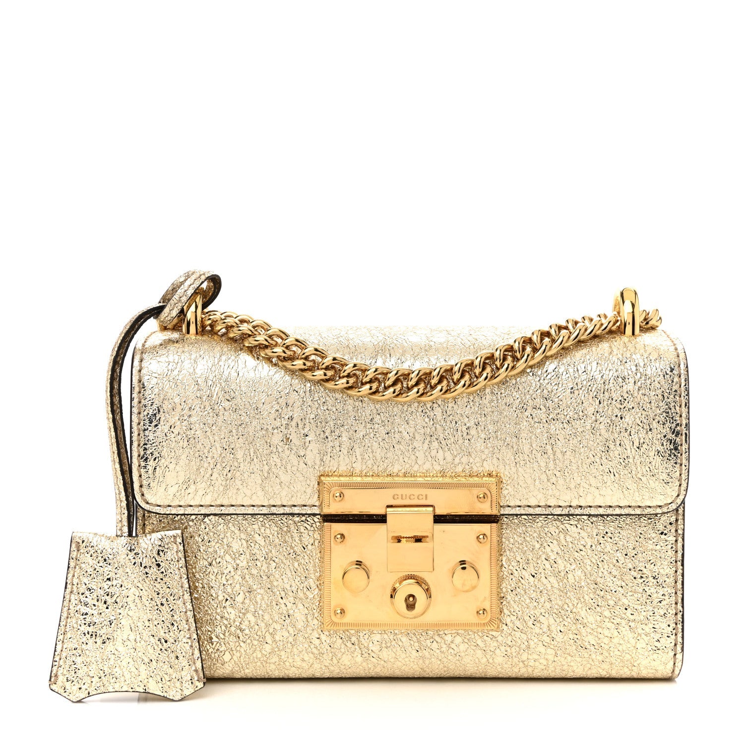 Galassia Small Padlock Shoulder Bag Platino