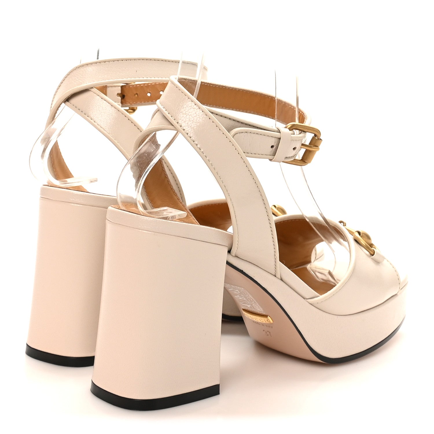 Quentin Granada Kid Horsebit 25/60mm Platform Sandals 37 Mystic White