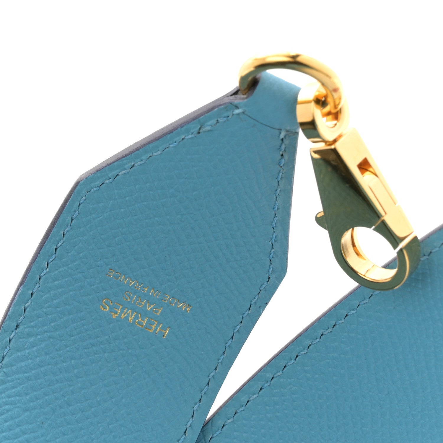 Epsom 40mm Hexagone Tressage Shoulder Strap Bleu De Nord Rouge De Coeur Gold