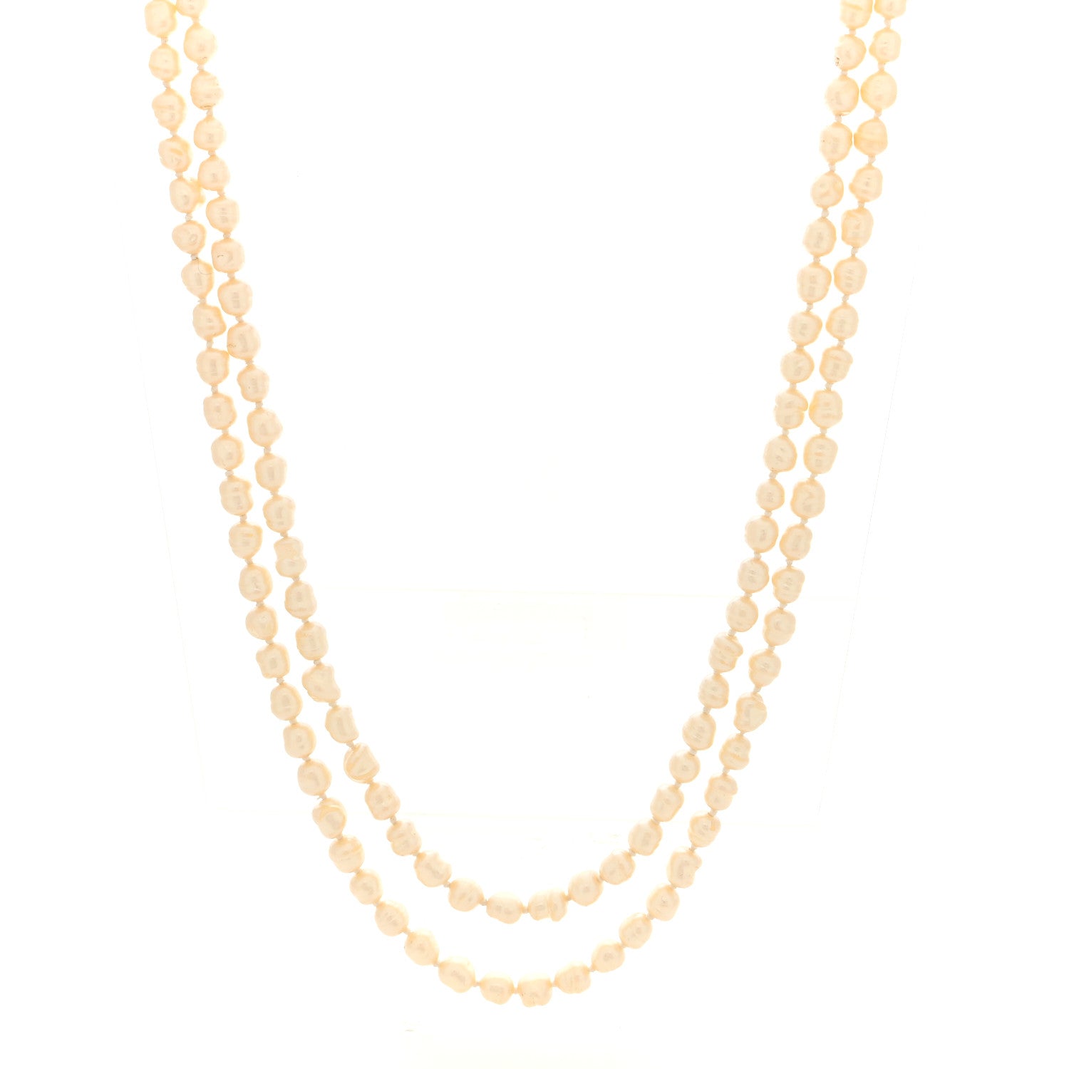 Pearl Long Necklace Gold