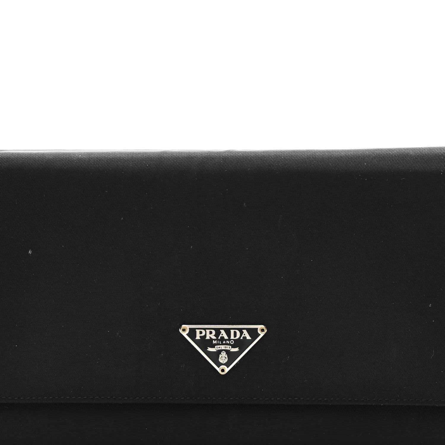 Tessuto Nylon Continental Flap Wallet Black