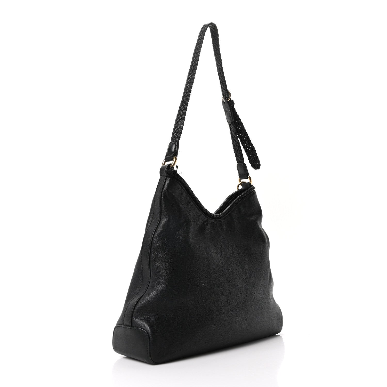 Pebbled Calfskin Medium Marrakech Hobo Black