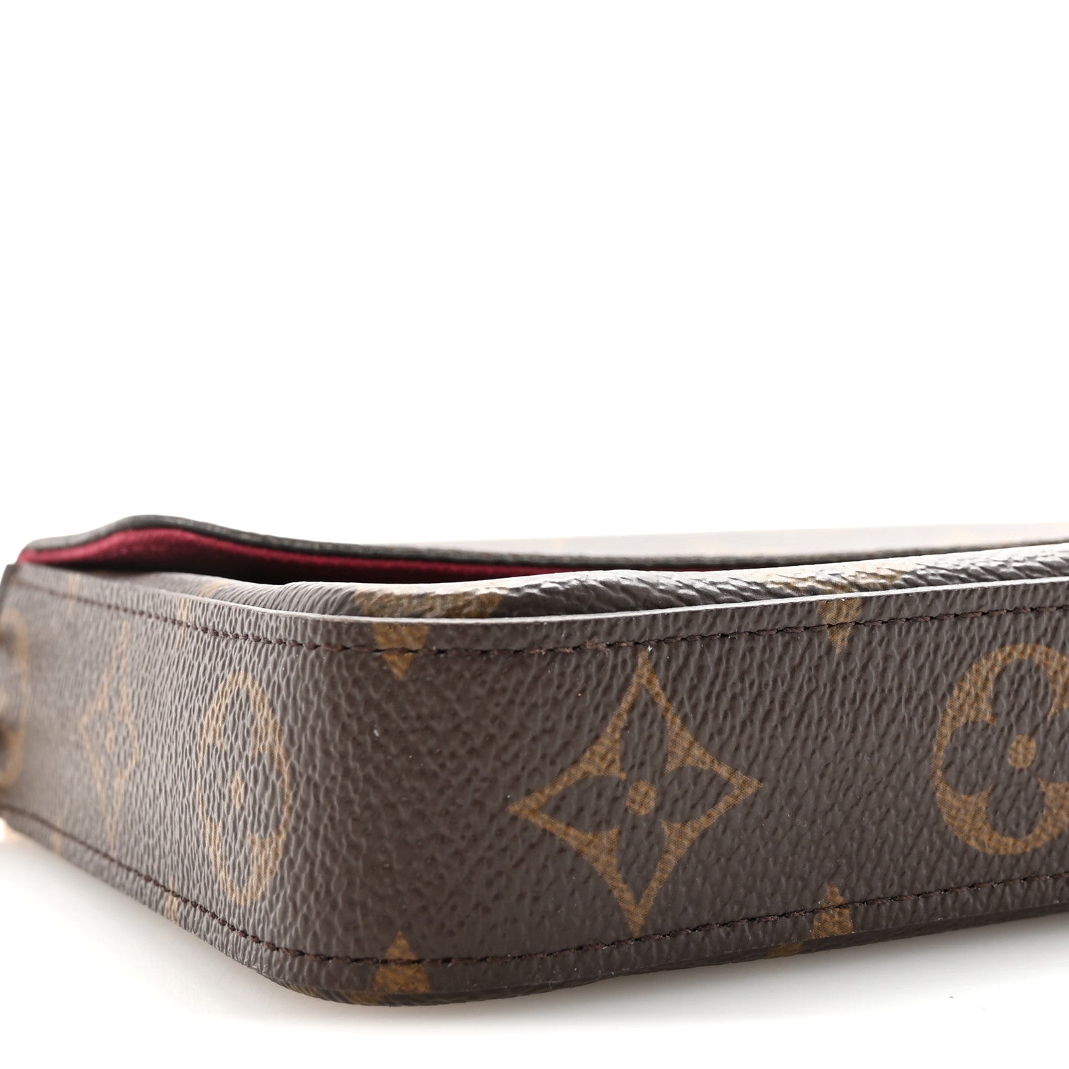 Monogram Pochette Felicie Chain Wallet Fuchsia