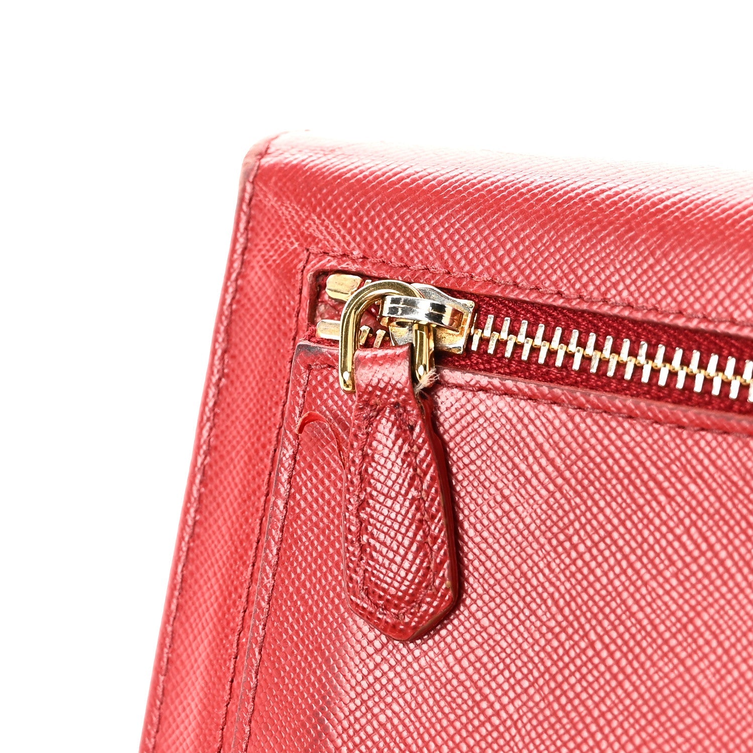 Saffiano Metal Continental Flap Wallet Fuoco