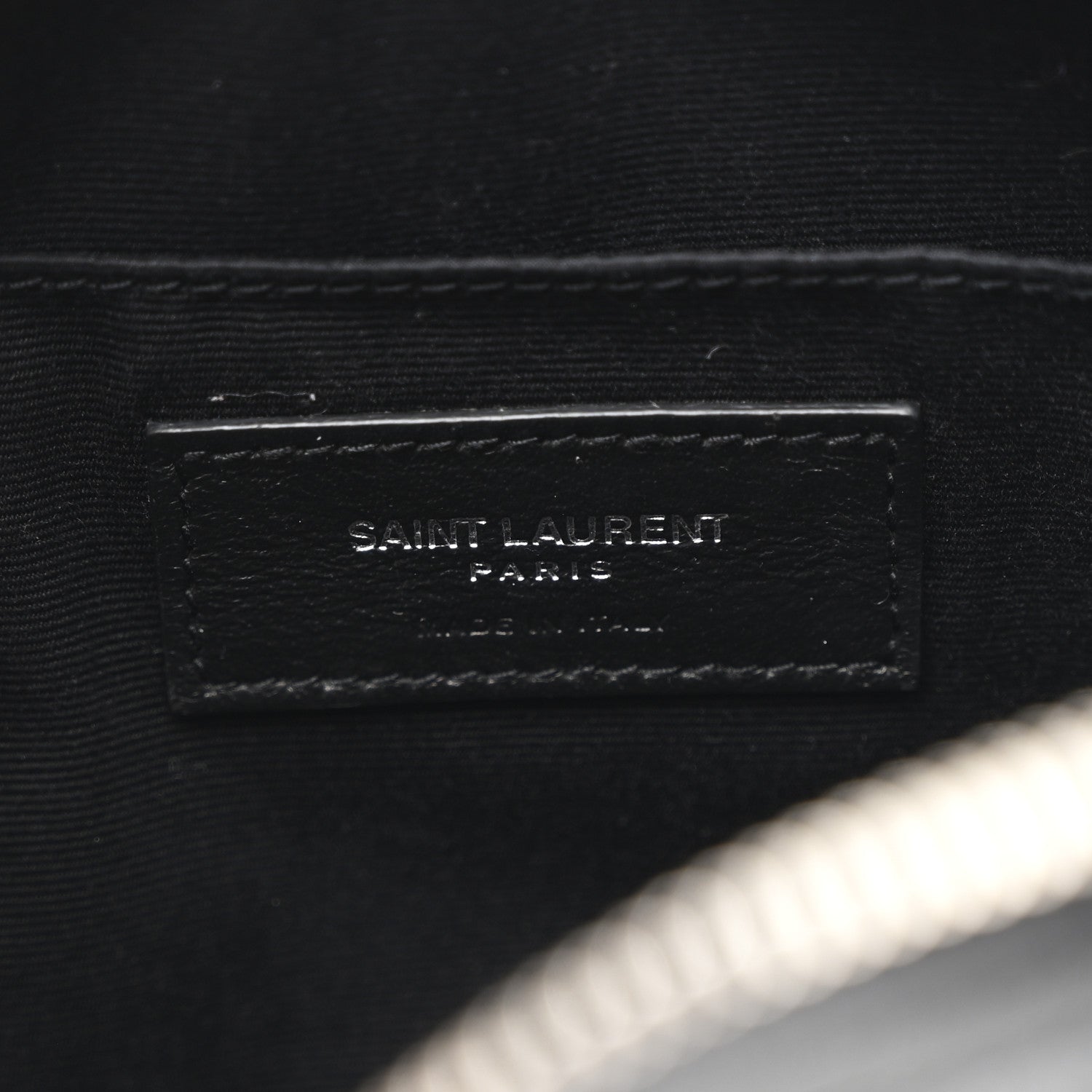 Lambskin Monogram Embossed Small Lou Camera Bag Black