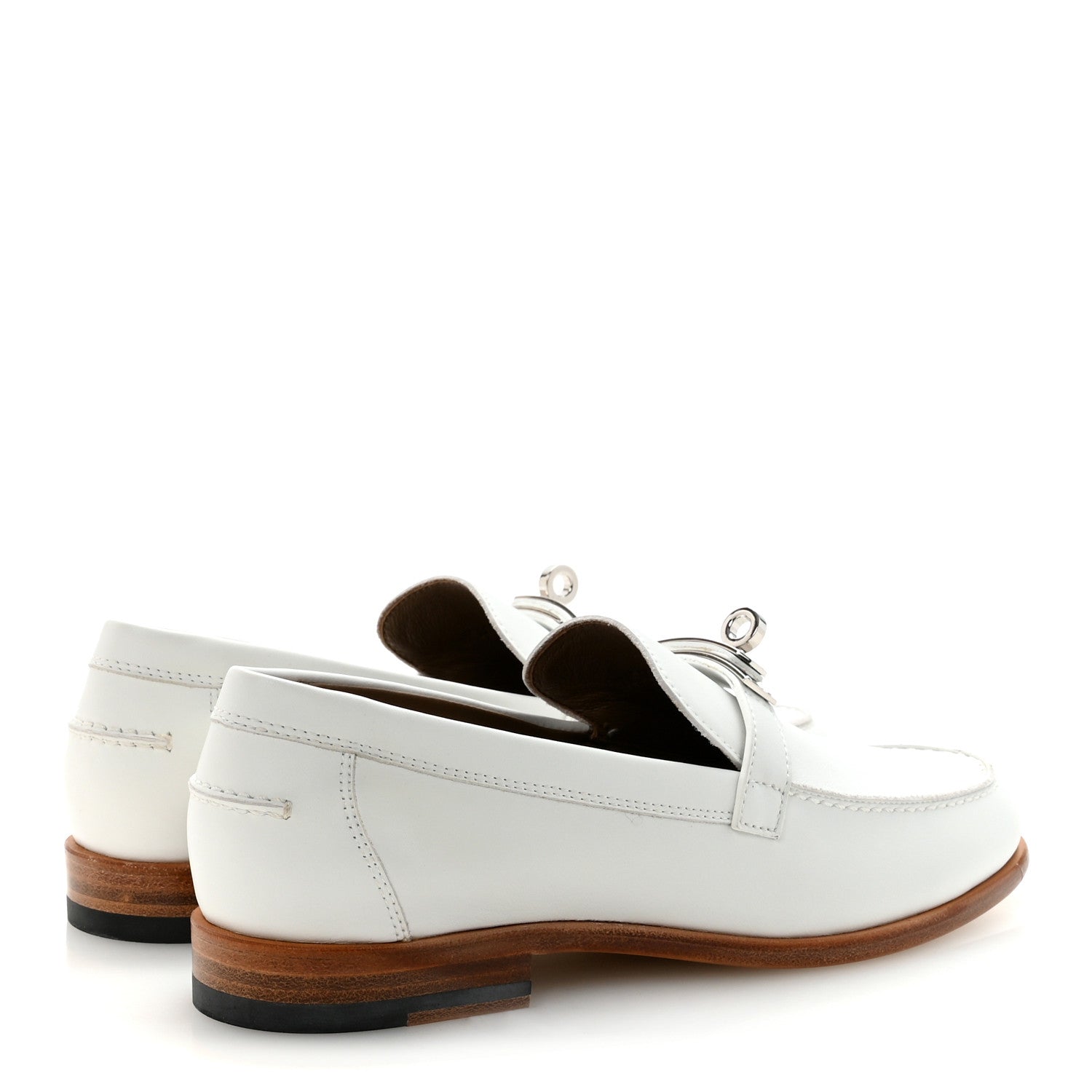 Calfskin Womens Destin Loafers 36.5 White