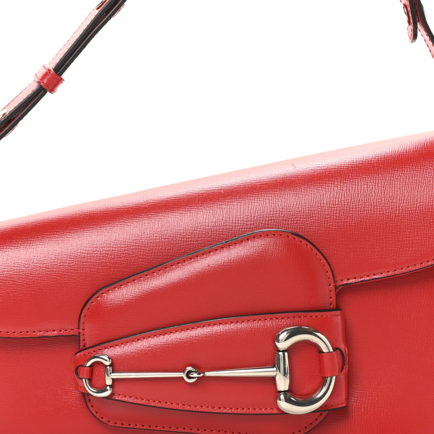 Azalea Calfskin Small Horsebit 1955 Asymmetric Shoulder Bag New Cherry Red