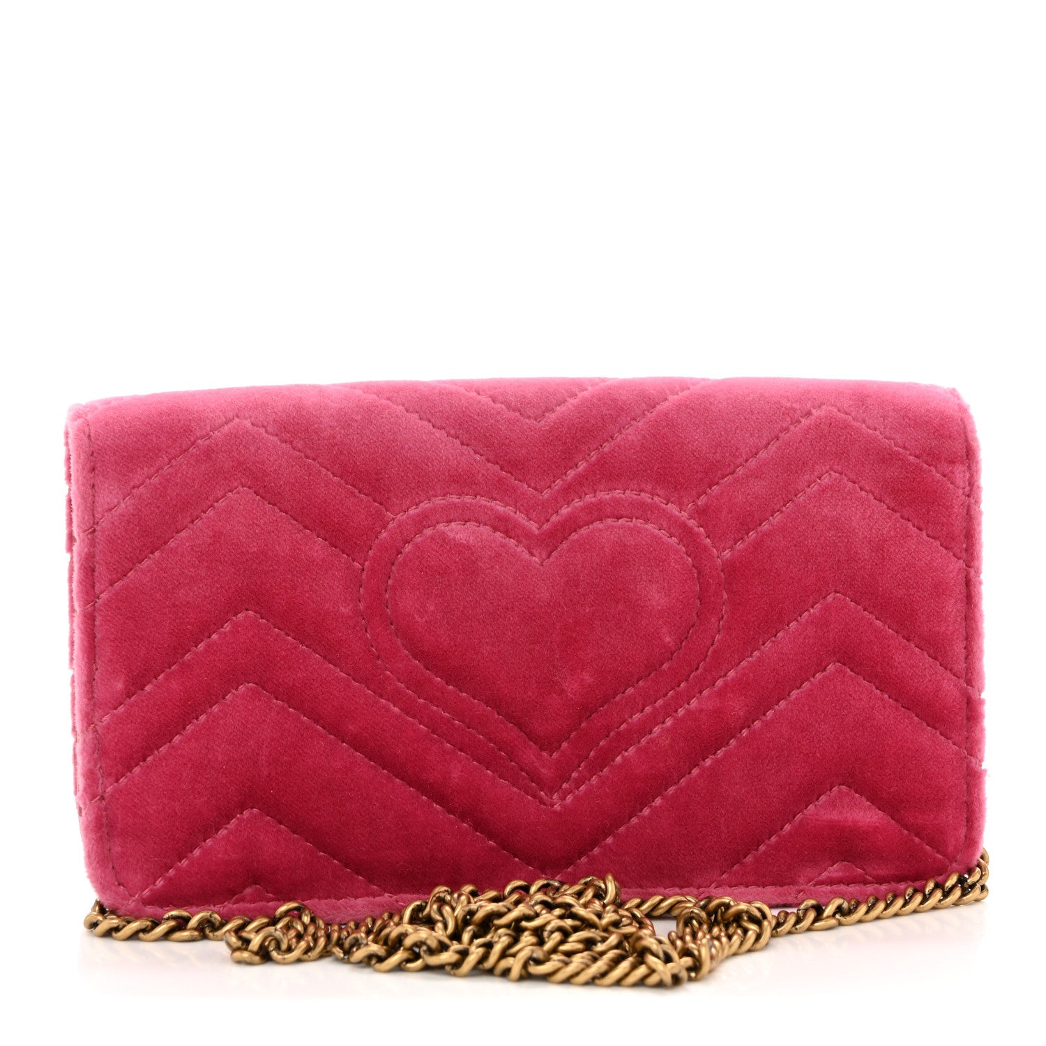 Velvet Matelasse Love Embroidered GG Marmont Mini Bag Light Raspberry Rose