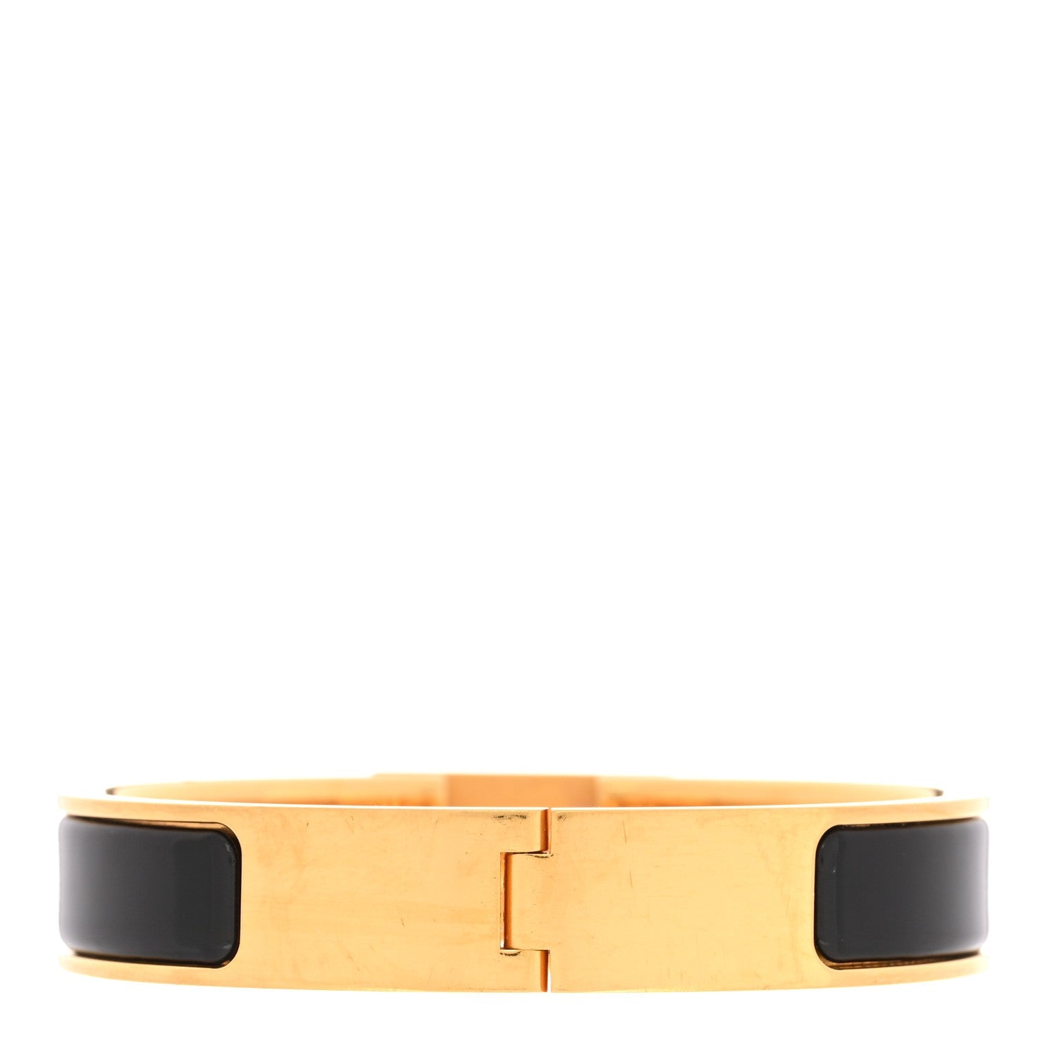 Enamel Clic Anneau Bracelet GM Black