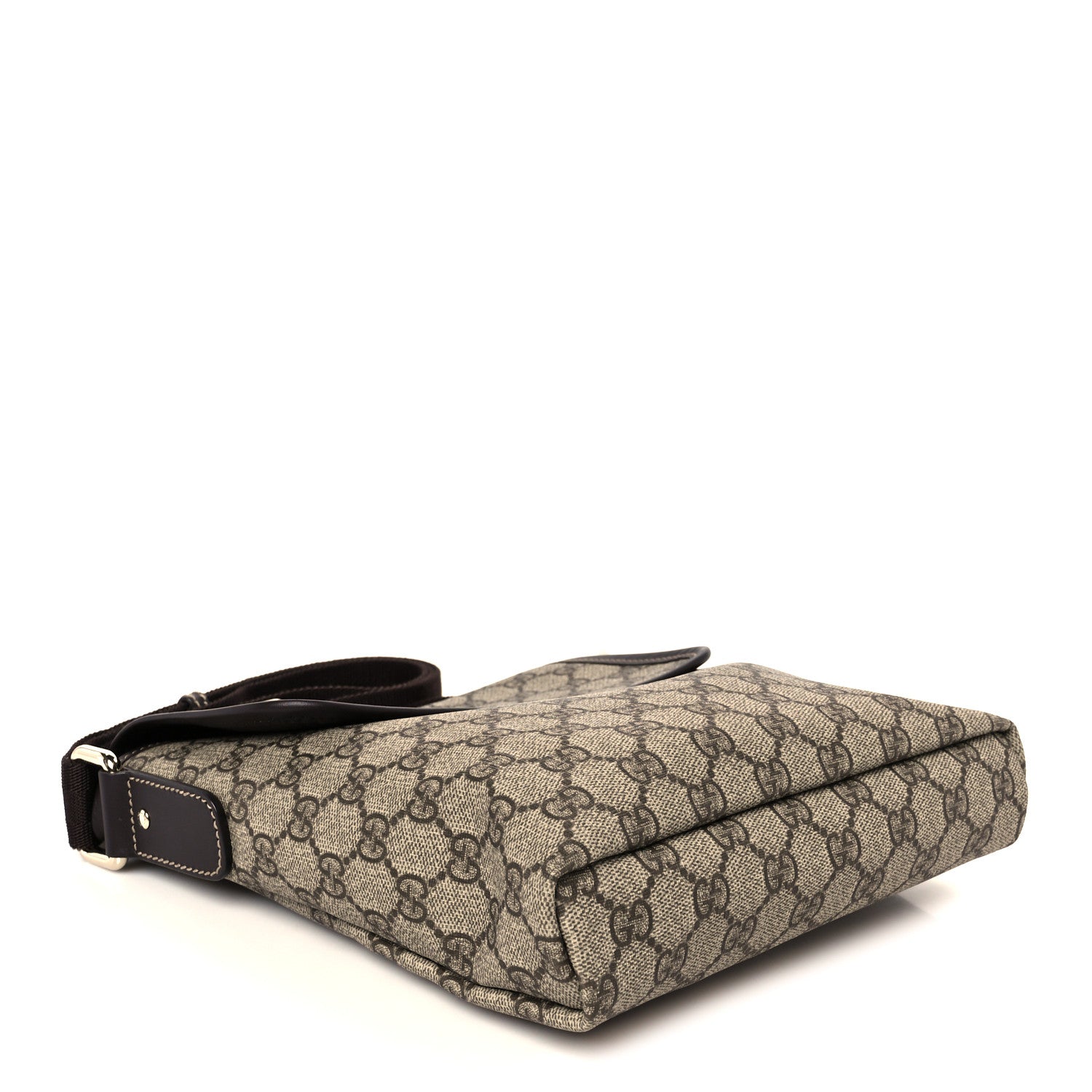GG Plus Monogram Small Flap Messenger Bag Beige Dark Brown