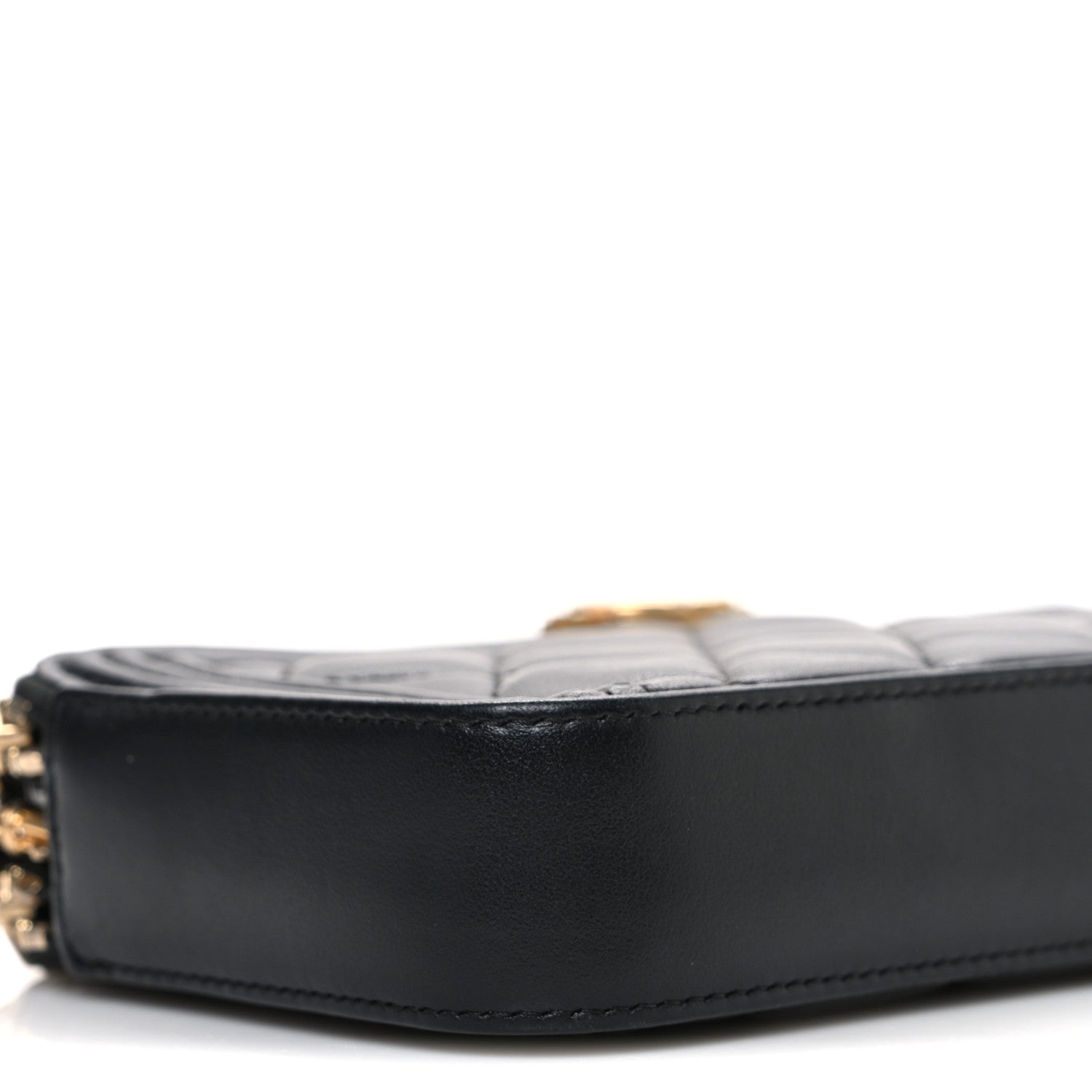 Lambskin Quilted Small Boy Clutch With Chain Black