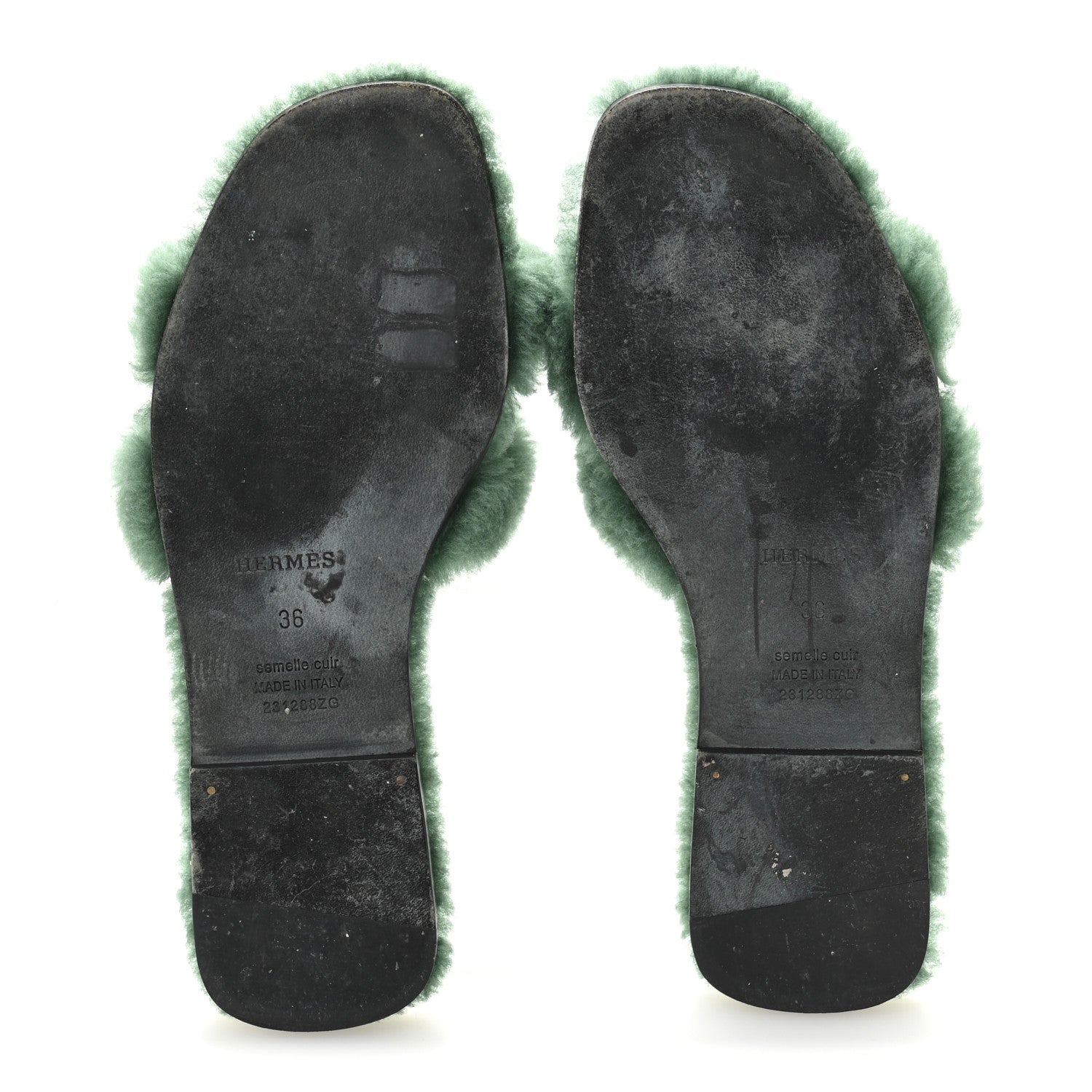Woolskin Oran Sandals 36 Vert Anglais