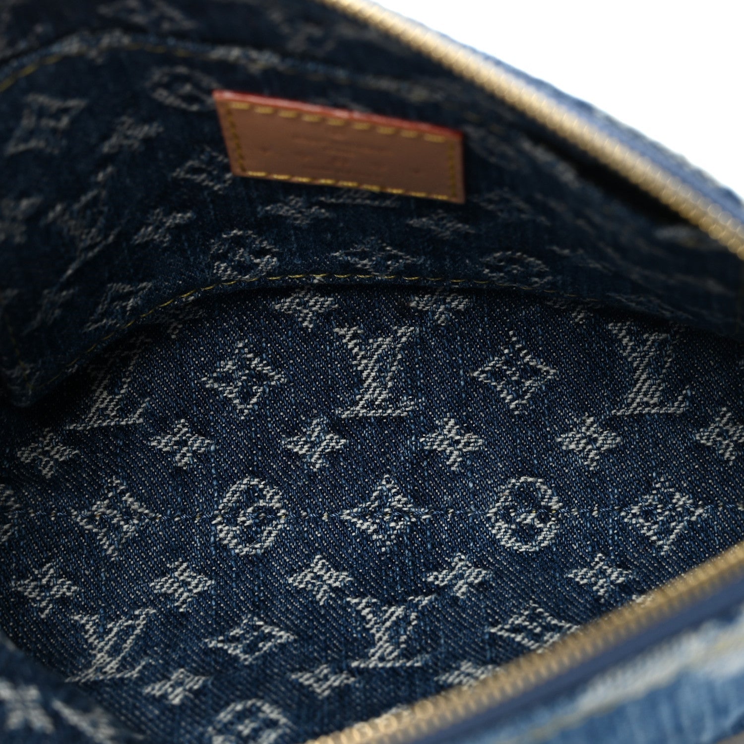 Denim Giant Monogram Pochette Cosmetique PM Denim Blue