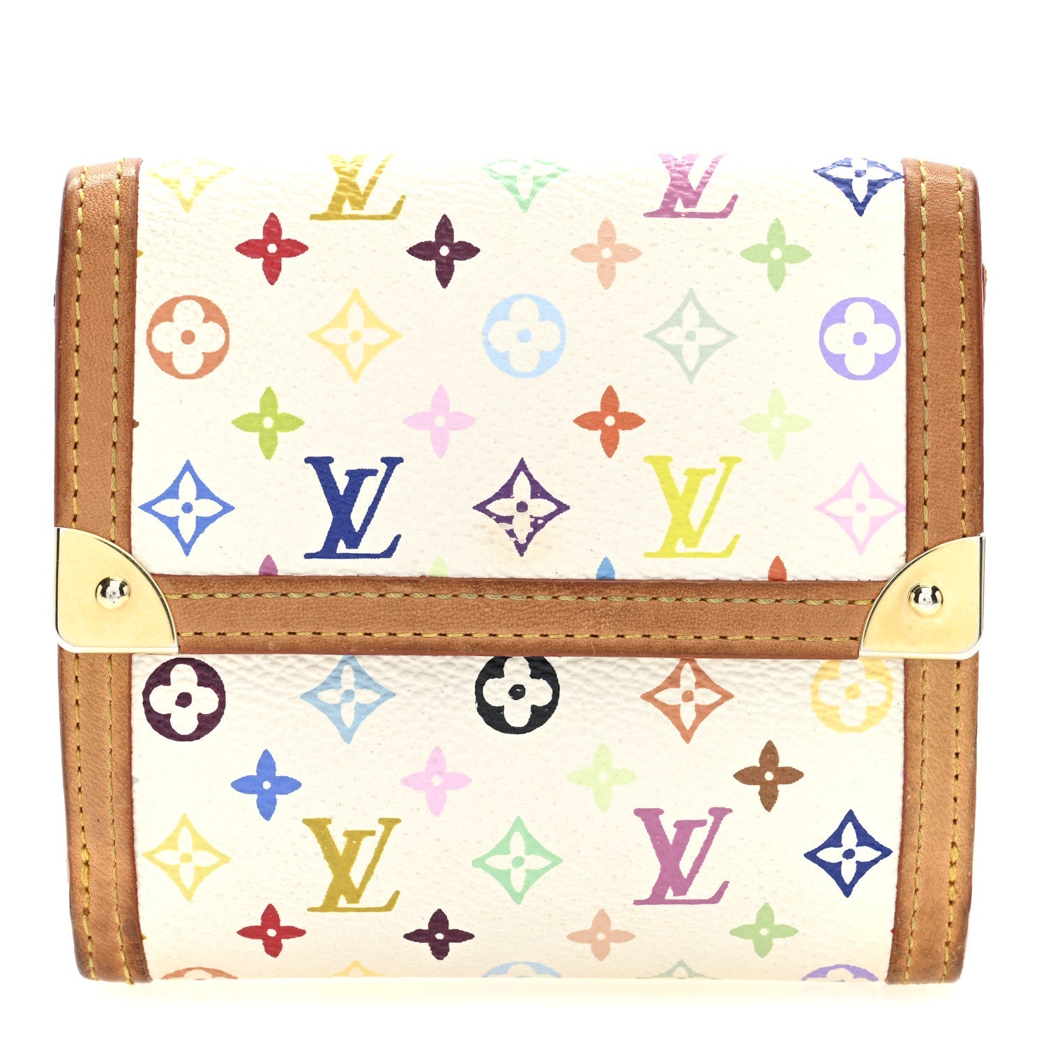 Monogram Multicolor Porte-Monnaie Billets Wallet White
