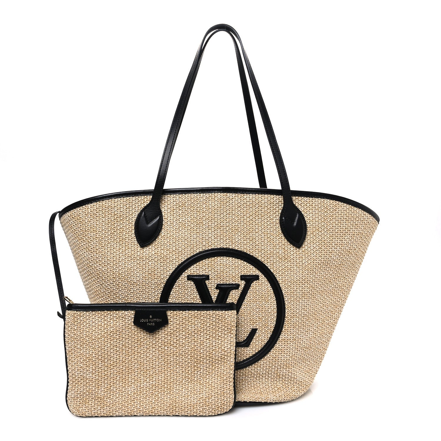 Raffia Saint Jacques Tote Black