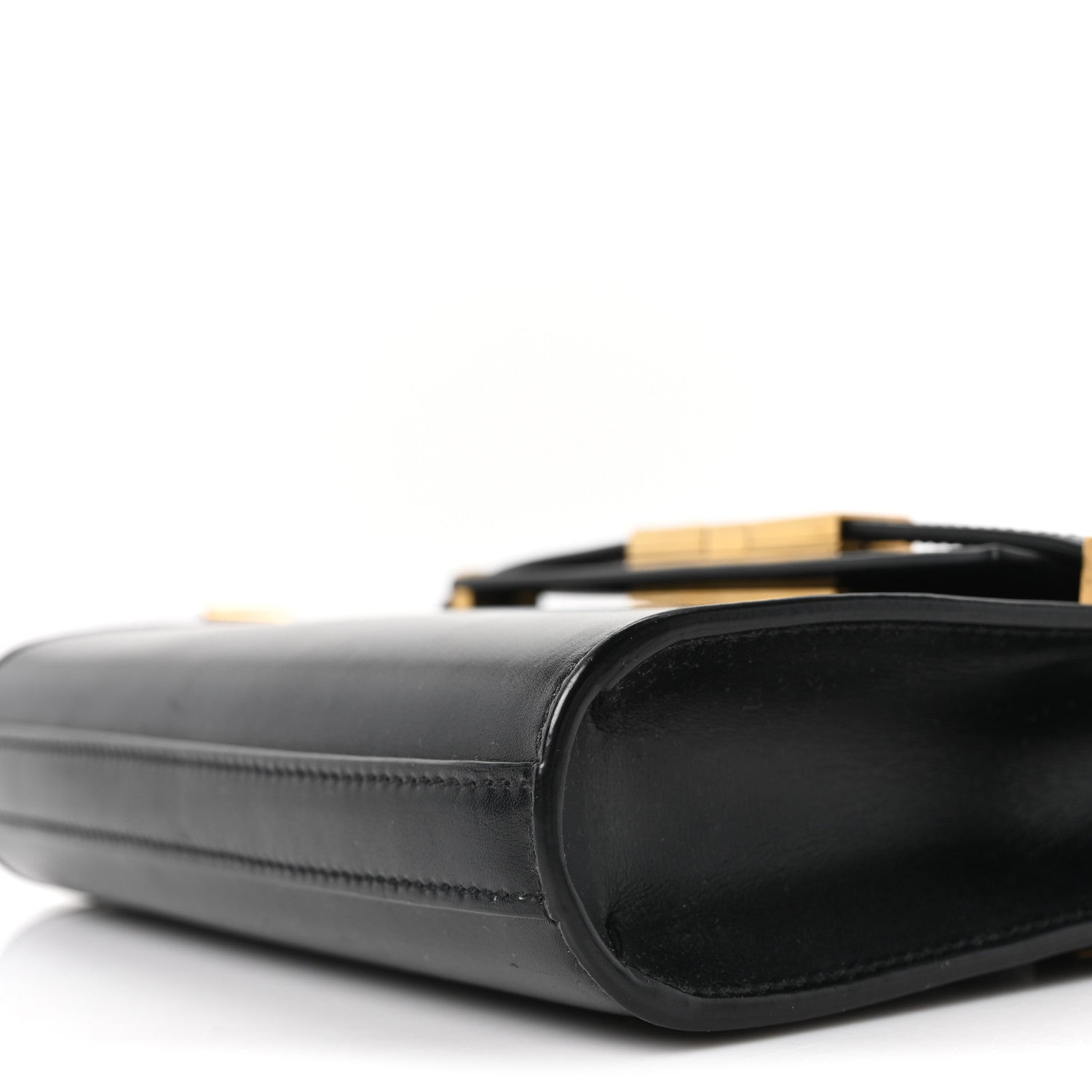 Smooth Calfskin Mini Manhattan Shoulder Bag Black