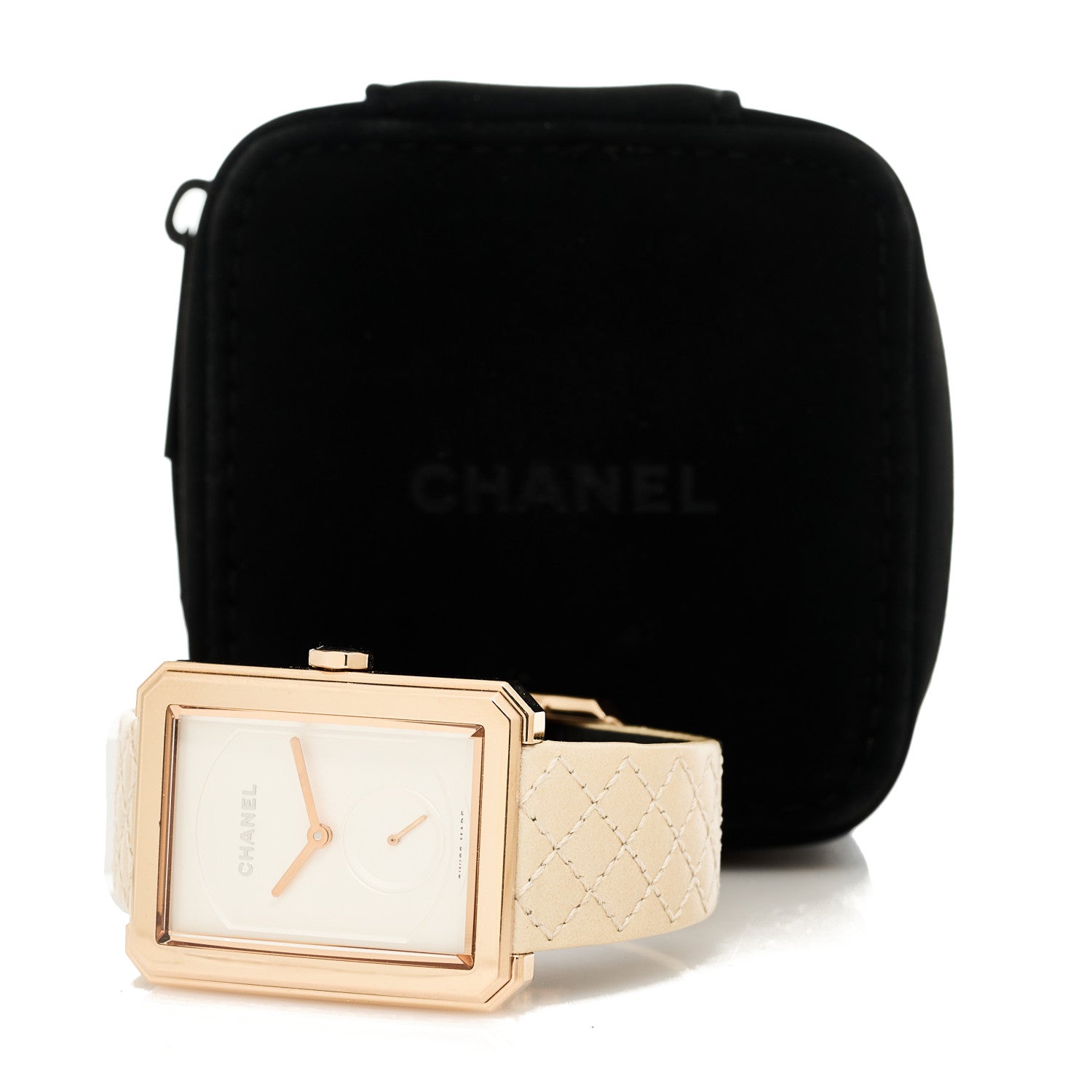 18K Beige Gold Calfskin 29mm Boy-Friend Manual Winding Watch Silver