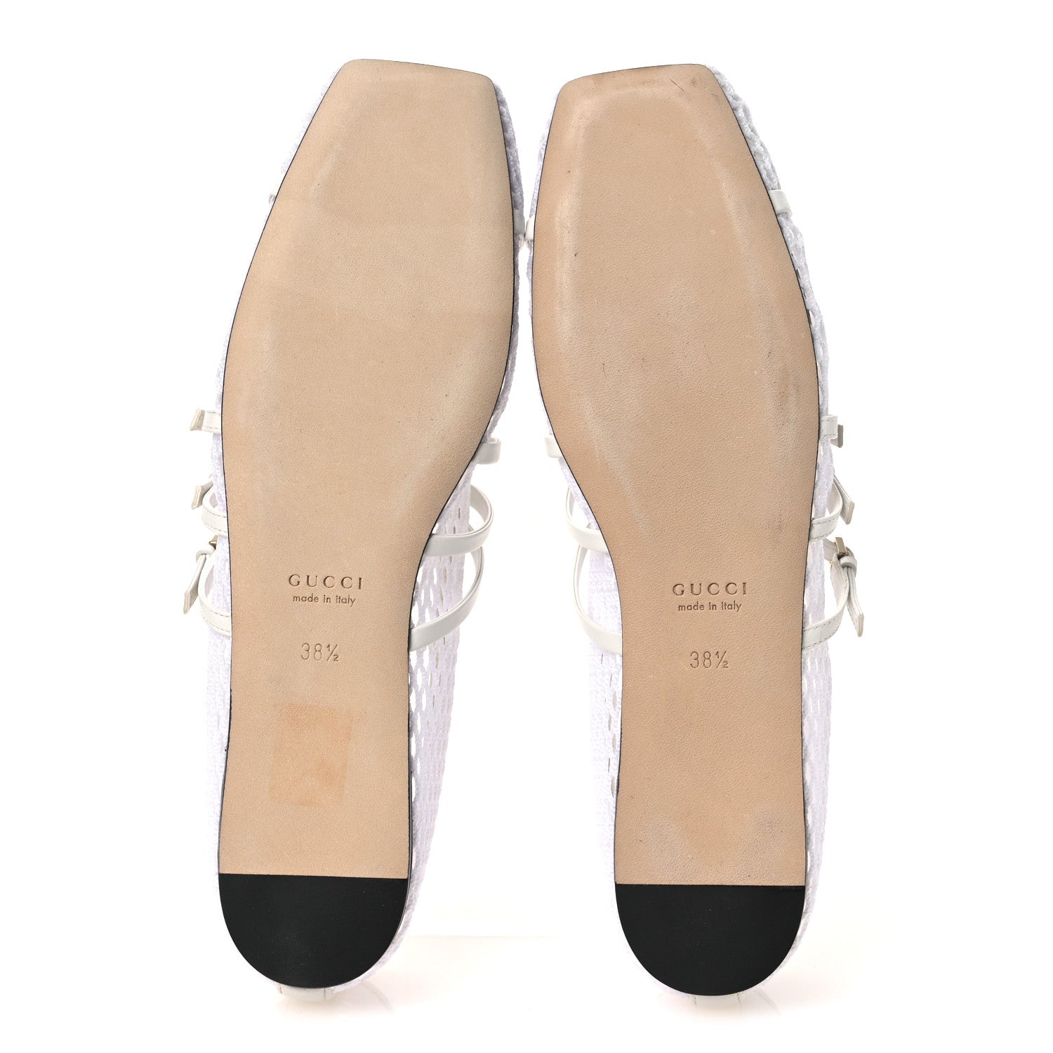 Video Net Nappa Horsebit Ballerina Flats 38.5 Great White