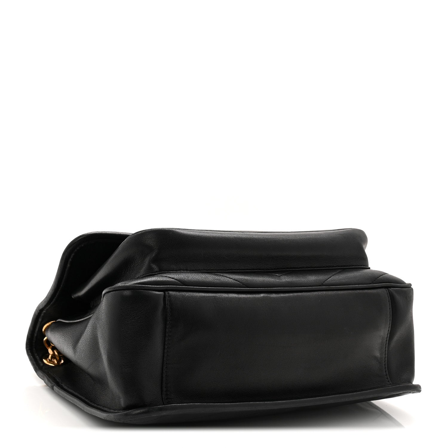 Lambskin Matelasse Monogram Medium Niki Chain Satchel Black