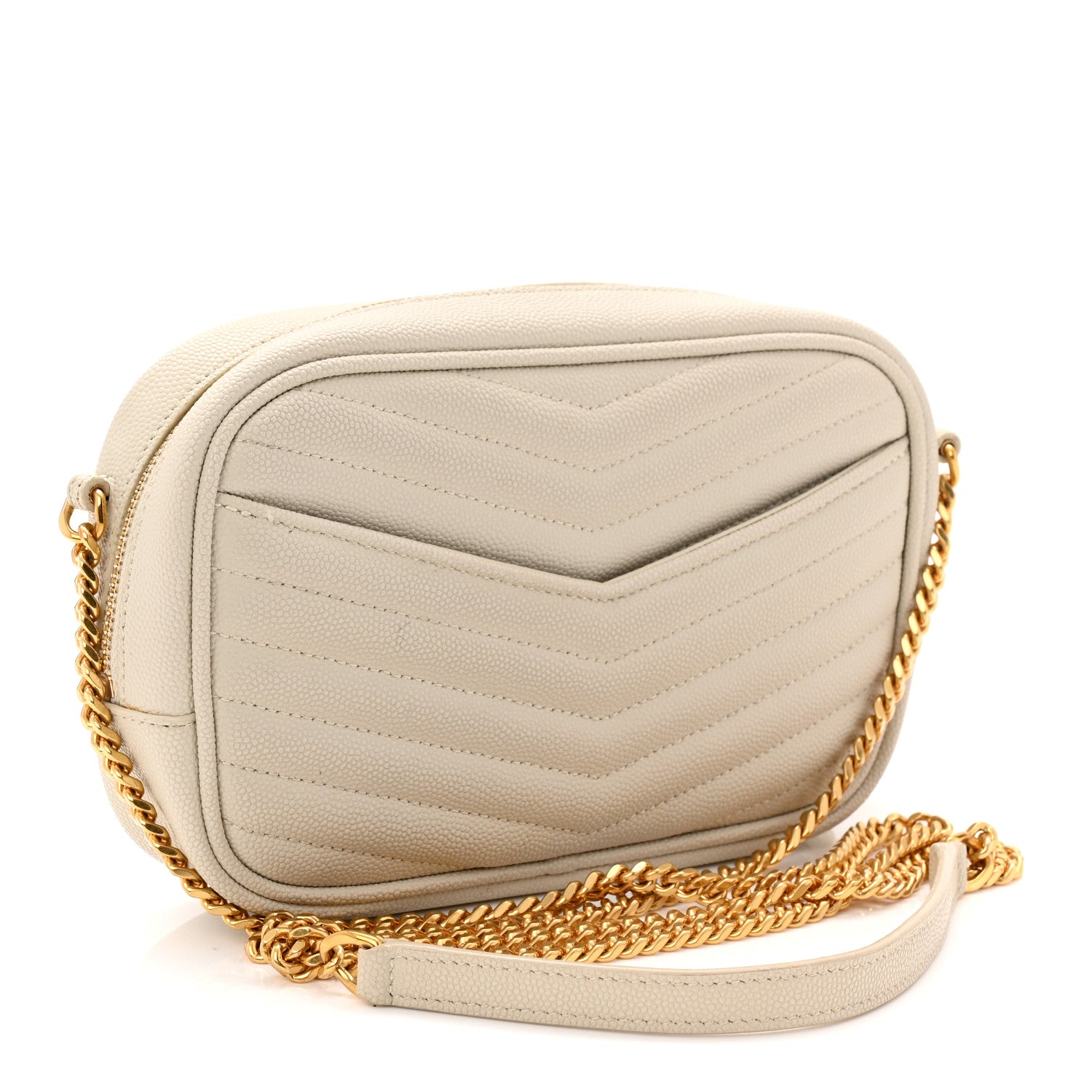 Grain De Poudre Matelasse Monogram Mini Lou Camera Bag Crema Soft
