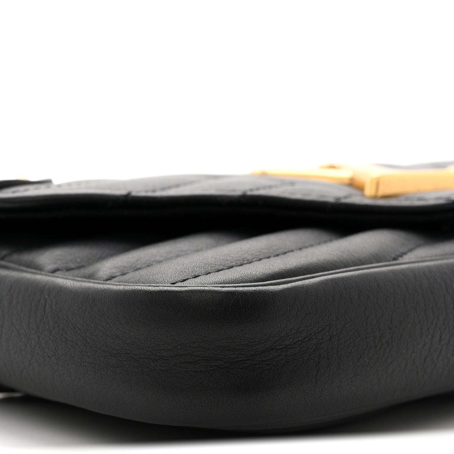 Calfskin New Wave Chain Pochette Black