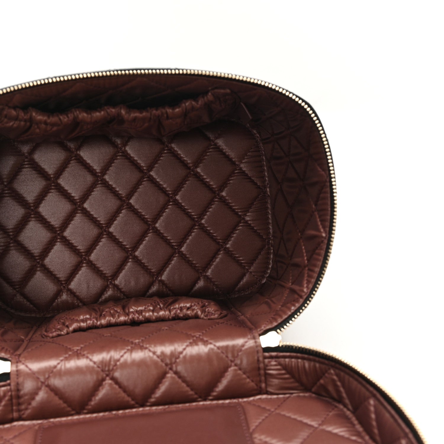 Caviar Quilted Large Vanity Pouch Black