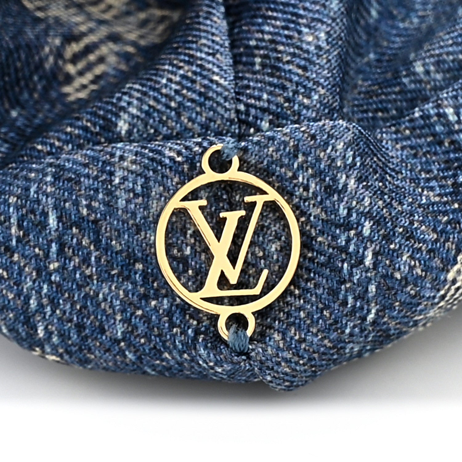 LV X TM Monogram Cerises Silk Scrunchie Blue