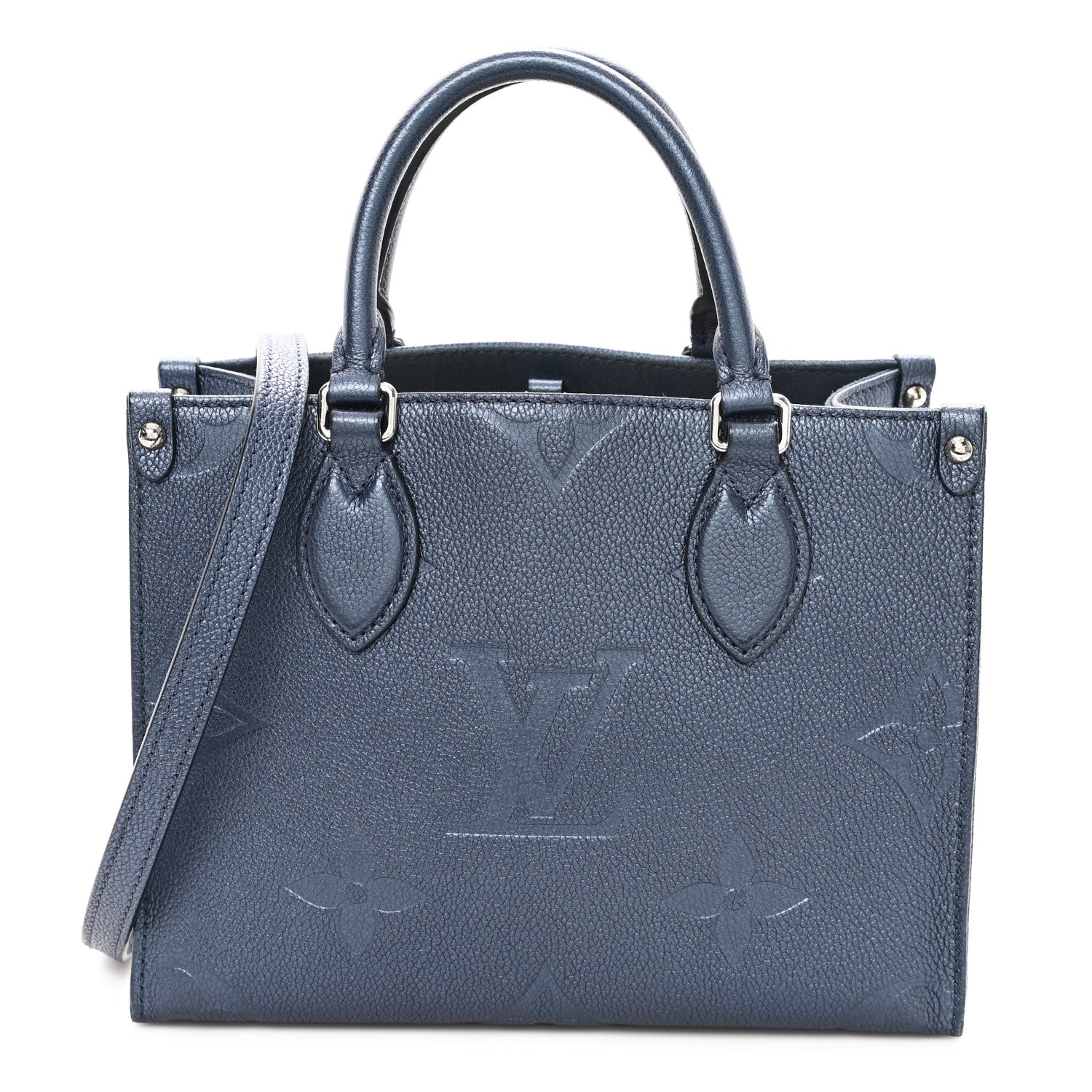 Metallic Empreinte Monogram Giant Onthego PM Navy Nacre