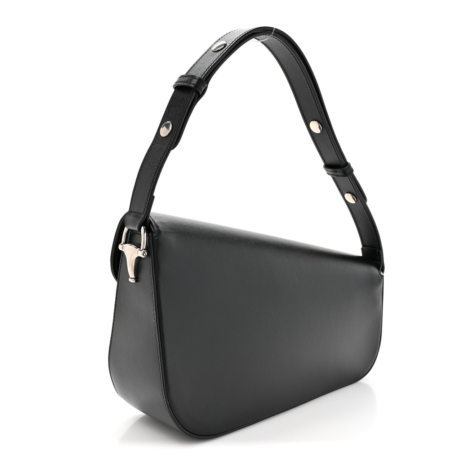 Demetra Small Horsebit 1955 Asymmetric Shoulder Bag Black