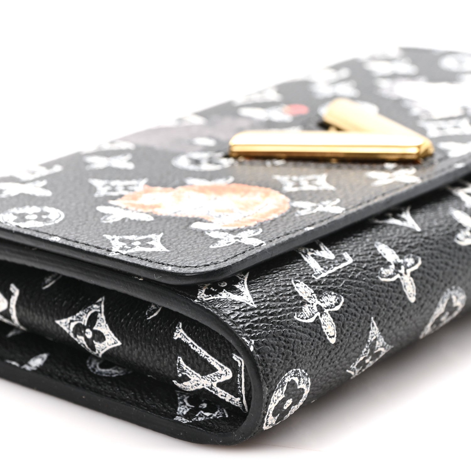 Catogram Twist Chain Wallet Black