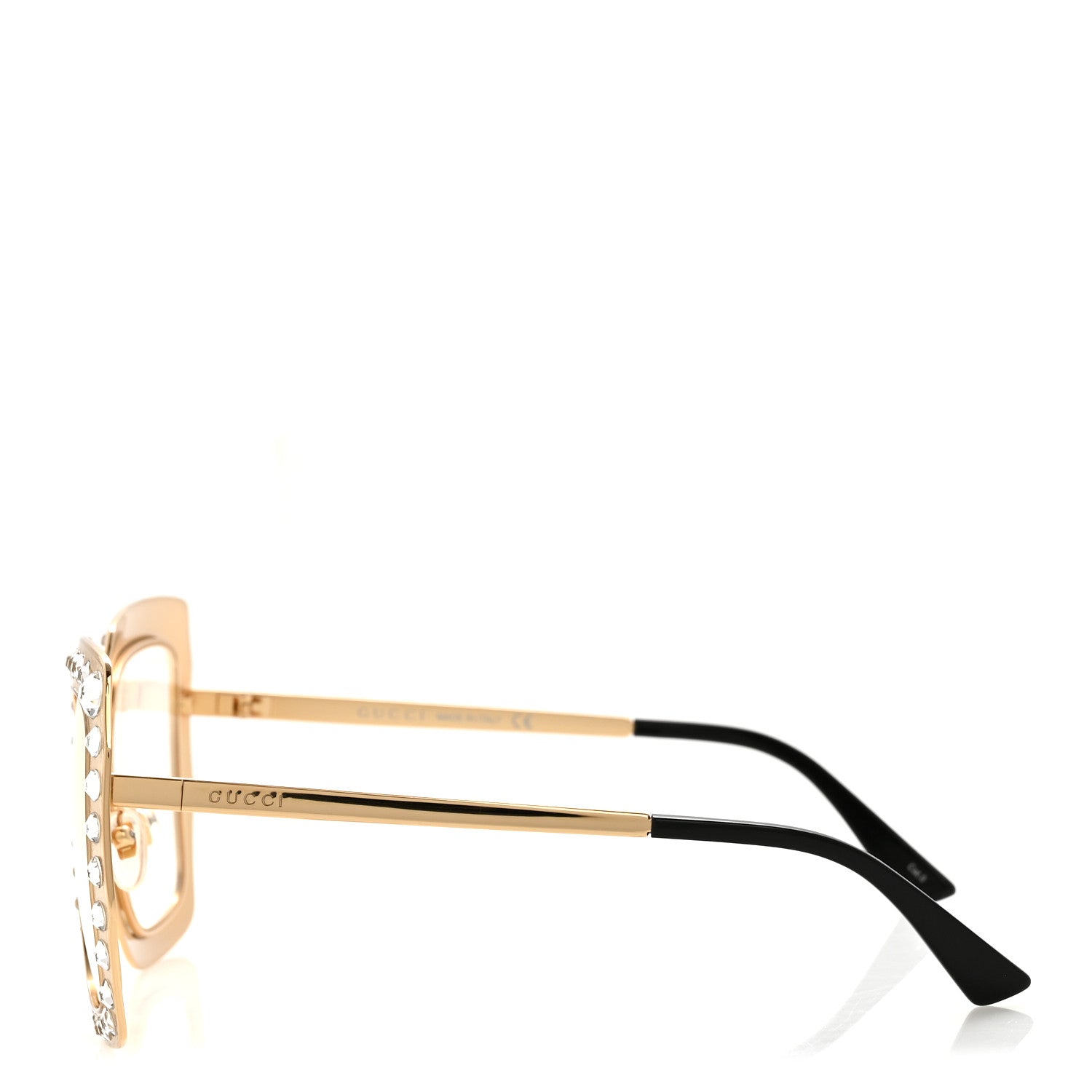 Metal Acetate Crystal Oversize GG0115S Eyeglasses Gold