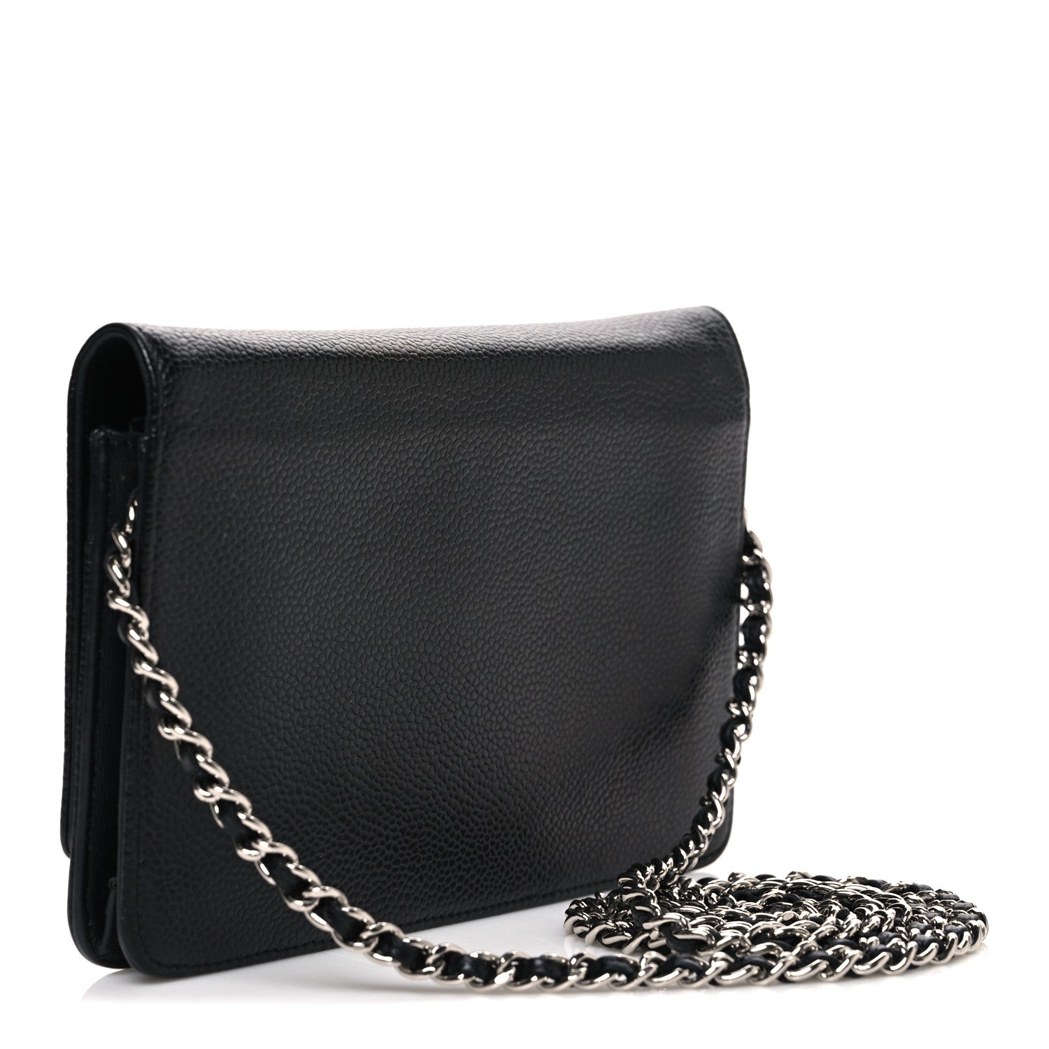 Shiny Aged Calfskin Quilted Mini Nano Kelly Shopper Black