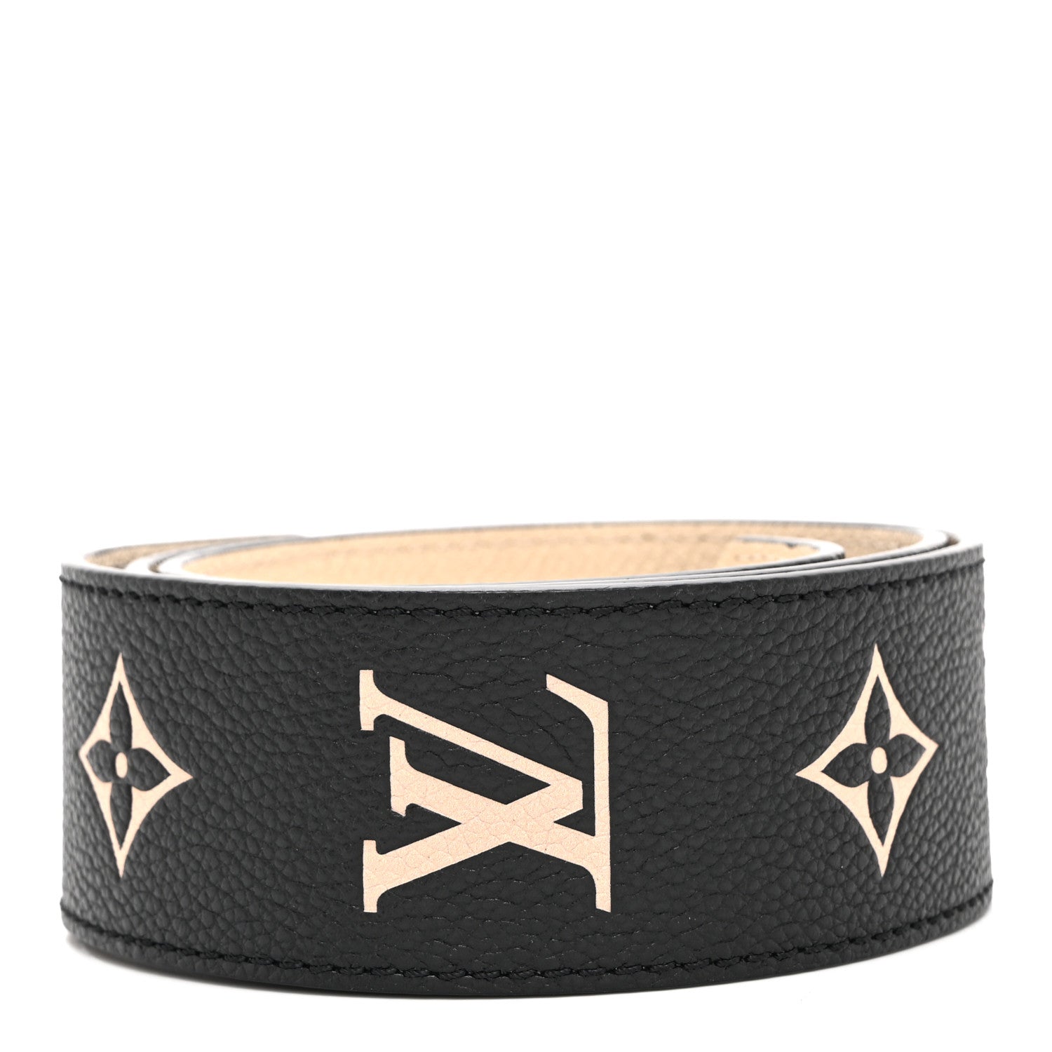 Empreinte Monogram Bandouliere Shoulder Strap Black Beige