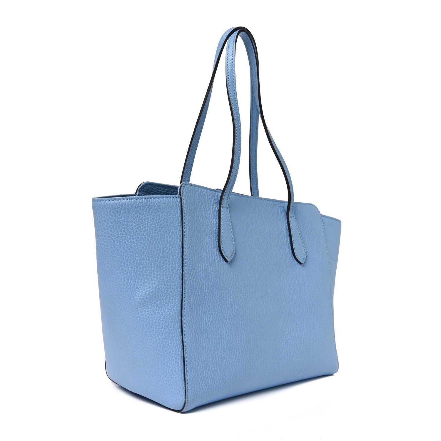 Dollar Calfskin Small Swing Tote Mineral Blue