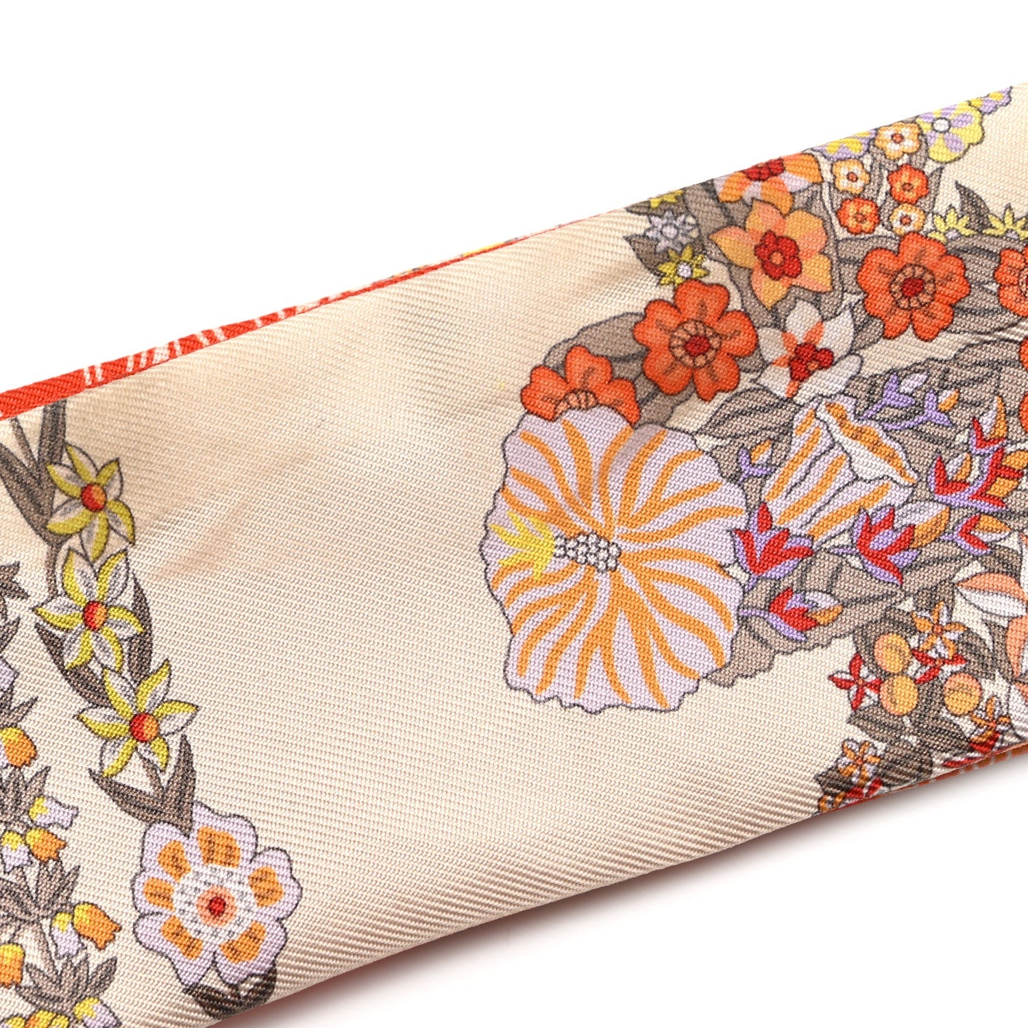 Silk Brides De Gala En Fleurs Twilly Vanille Orange Kaki