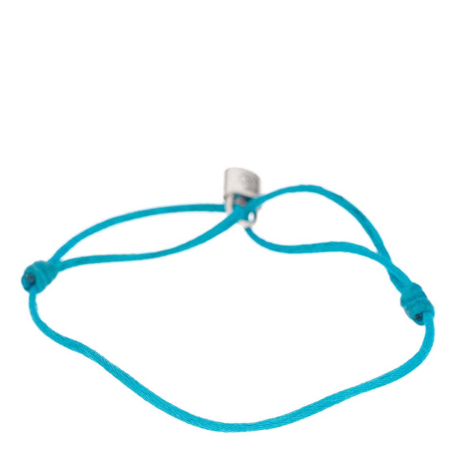 Sterling Silver Lockit Adjustable Cord Bracelet Blue
