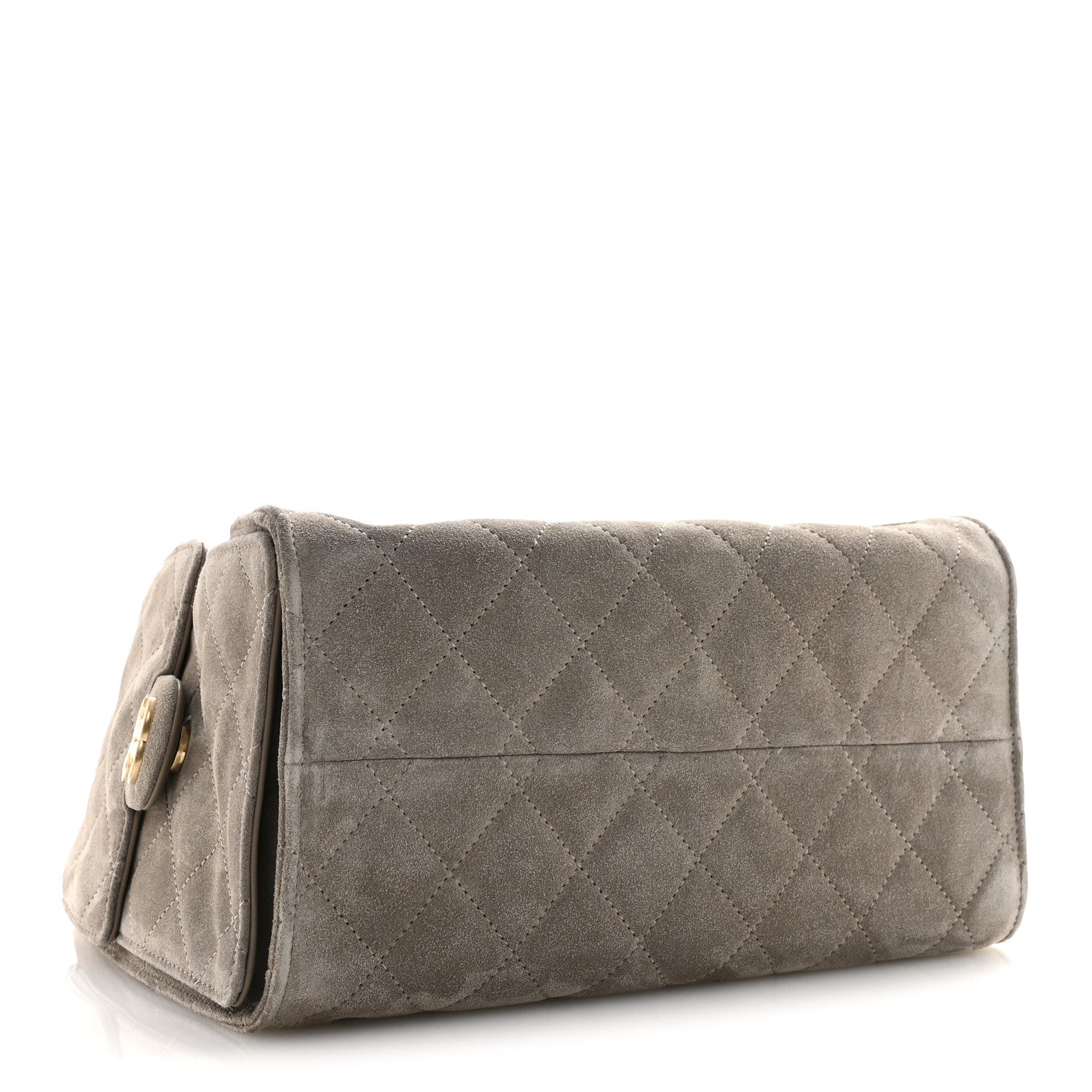 Suede Quilted Small Chanel 25 Handbag Dark Grey