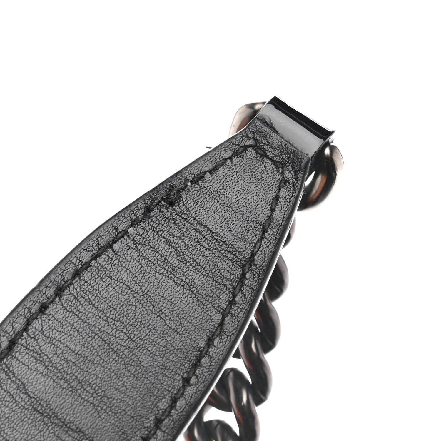 Patent Shearling Medium Soho Chain Shoulder Bag Black